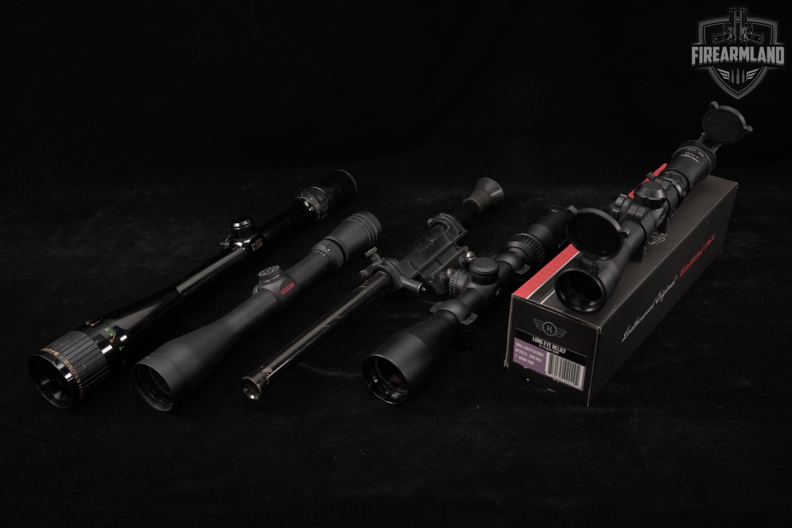 FIVE SCOPE LOT 5 Pack Hi-Lux Baush & Lomb Redfield Vortex Mossberg Scopes-img-2