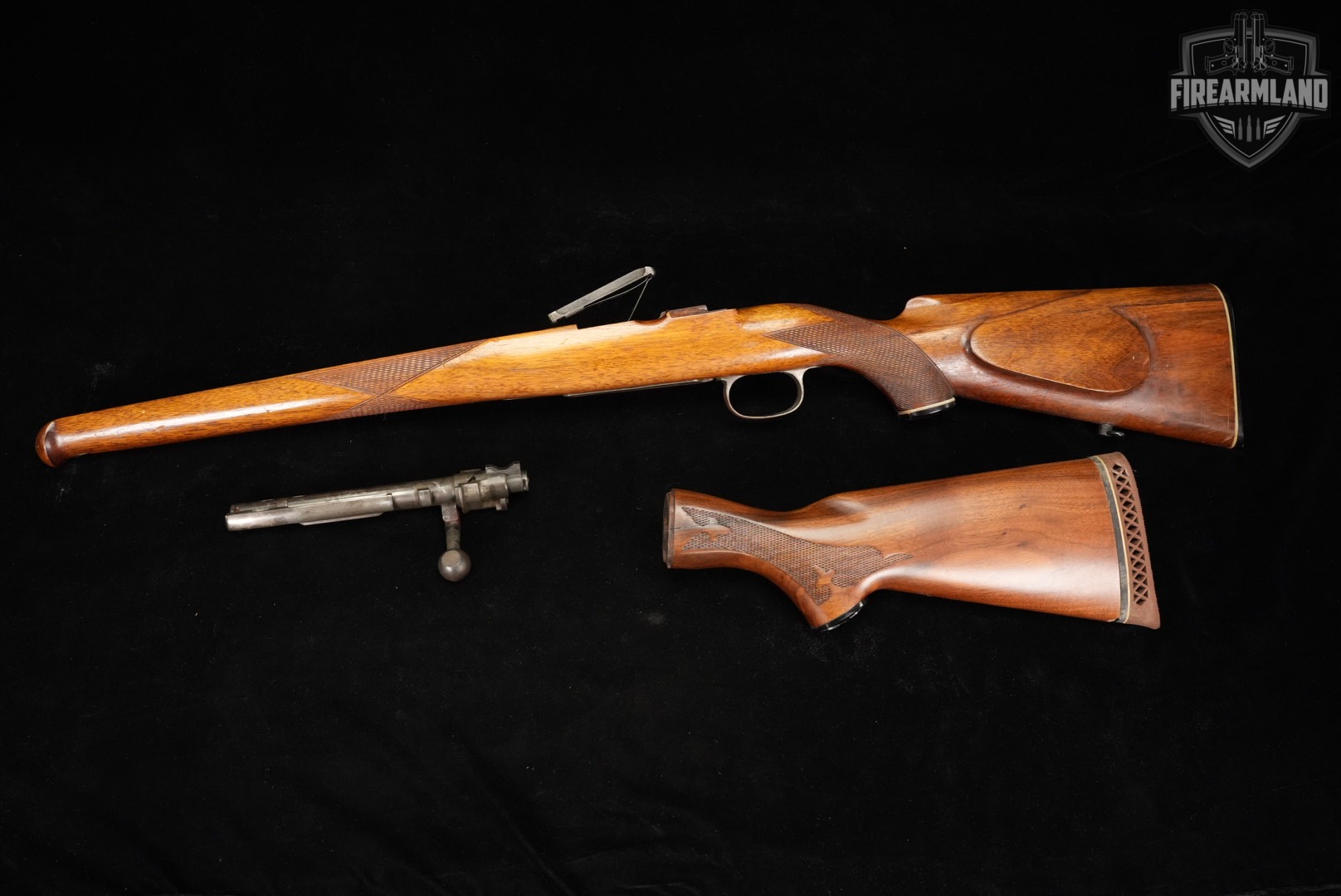 Sporterized Mauser Stock & Bolt Ithaca 37 K98 Kar 98-img-2
