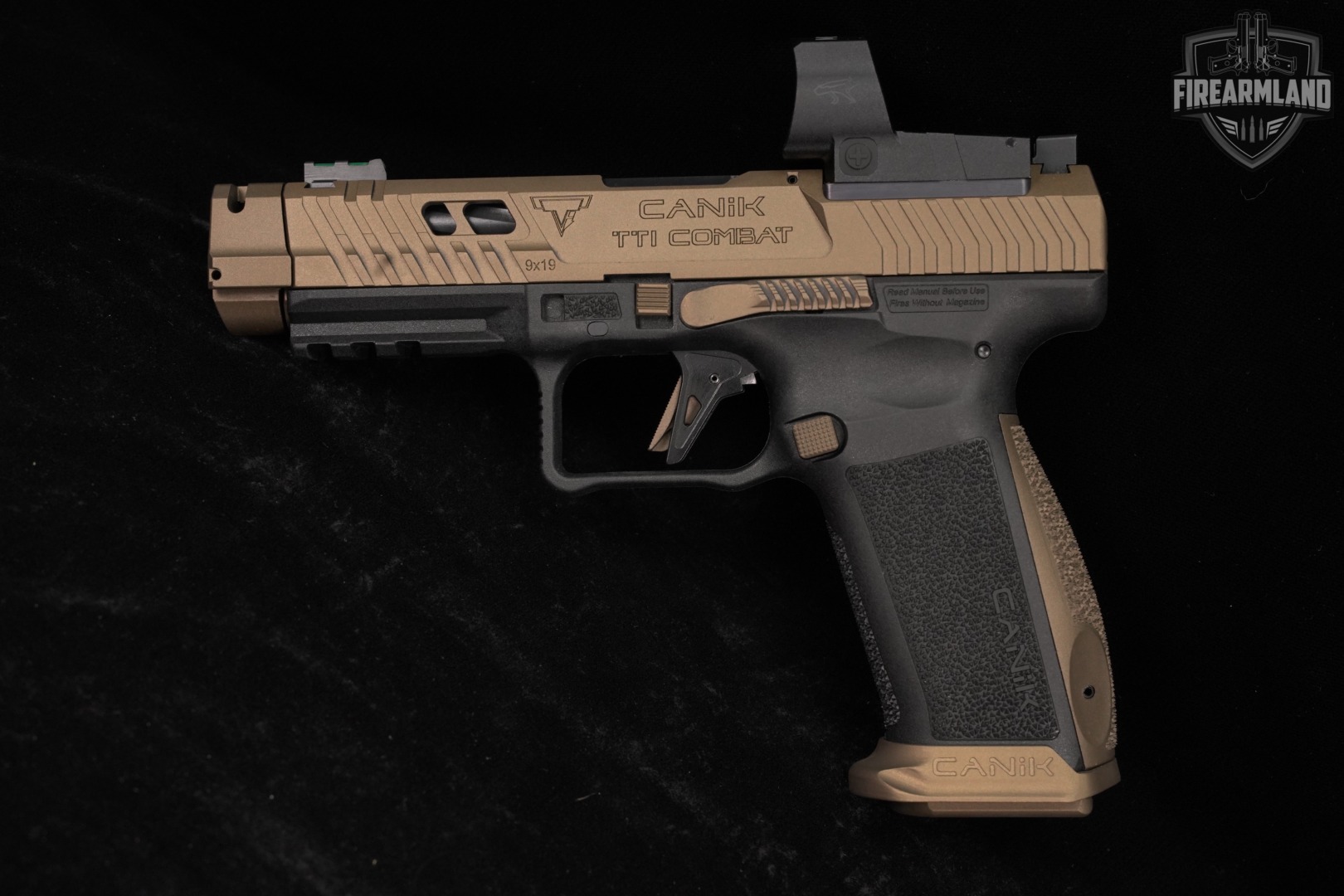 Canik TTI Combat 9mm CERAKOTE COMP +4 MAGS, ORIG CASE, MECANIK OPTICS-img-3