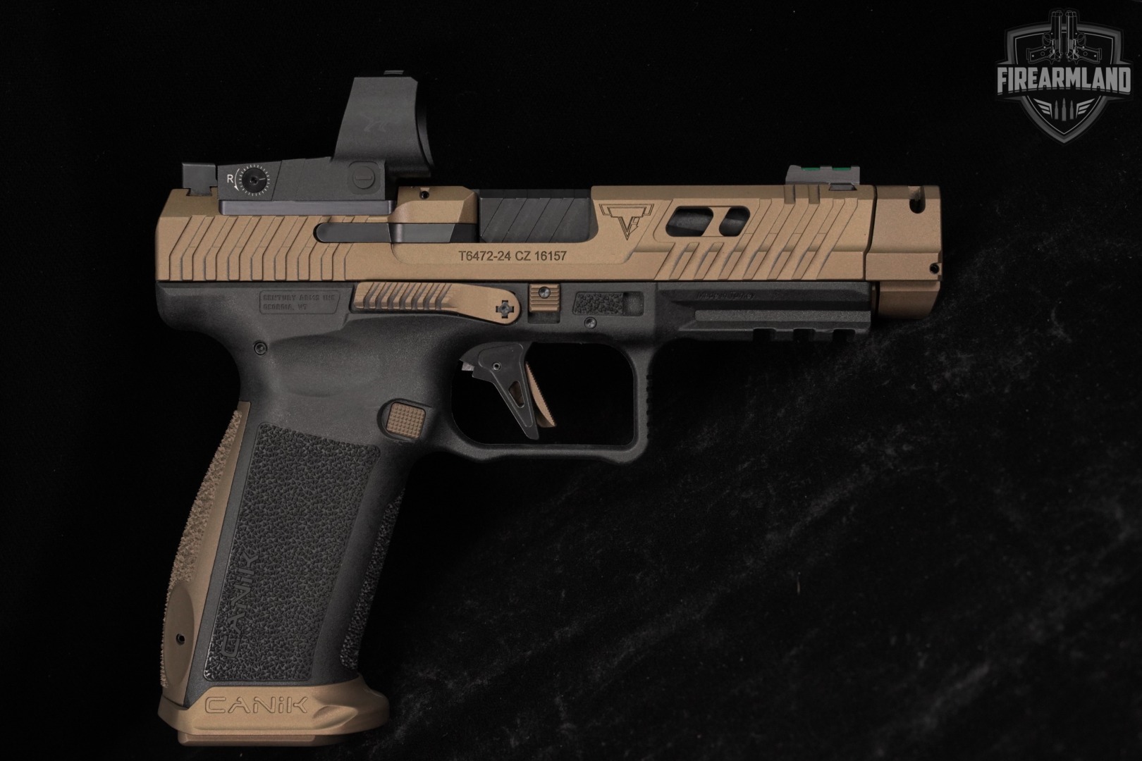 Canik TTI Combat 9mm CERAKOTE COMP +4 MAGS, ORIG CASE, MECANIK OPTICS-img-4