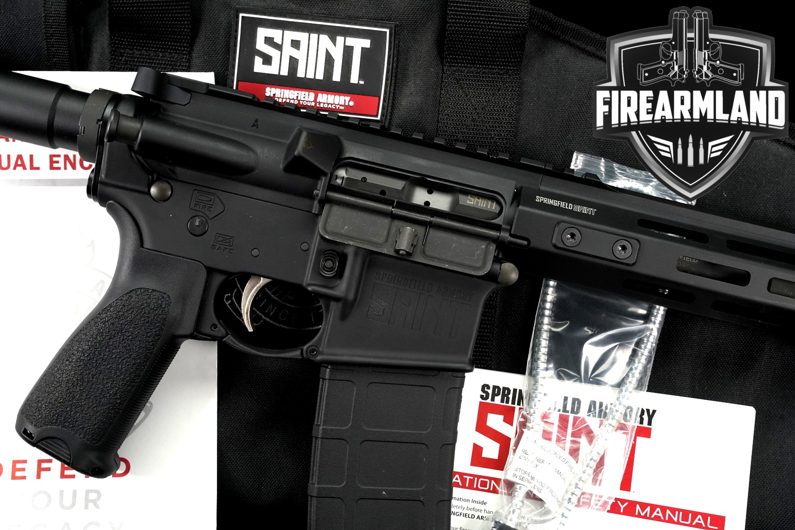 Springfield Armory SAINT Pistol 5.56mm NATO Two-Tone Black & Stainless in Very Good Condition Thumbnail