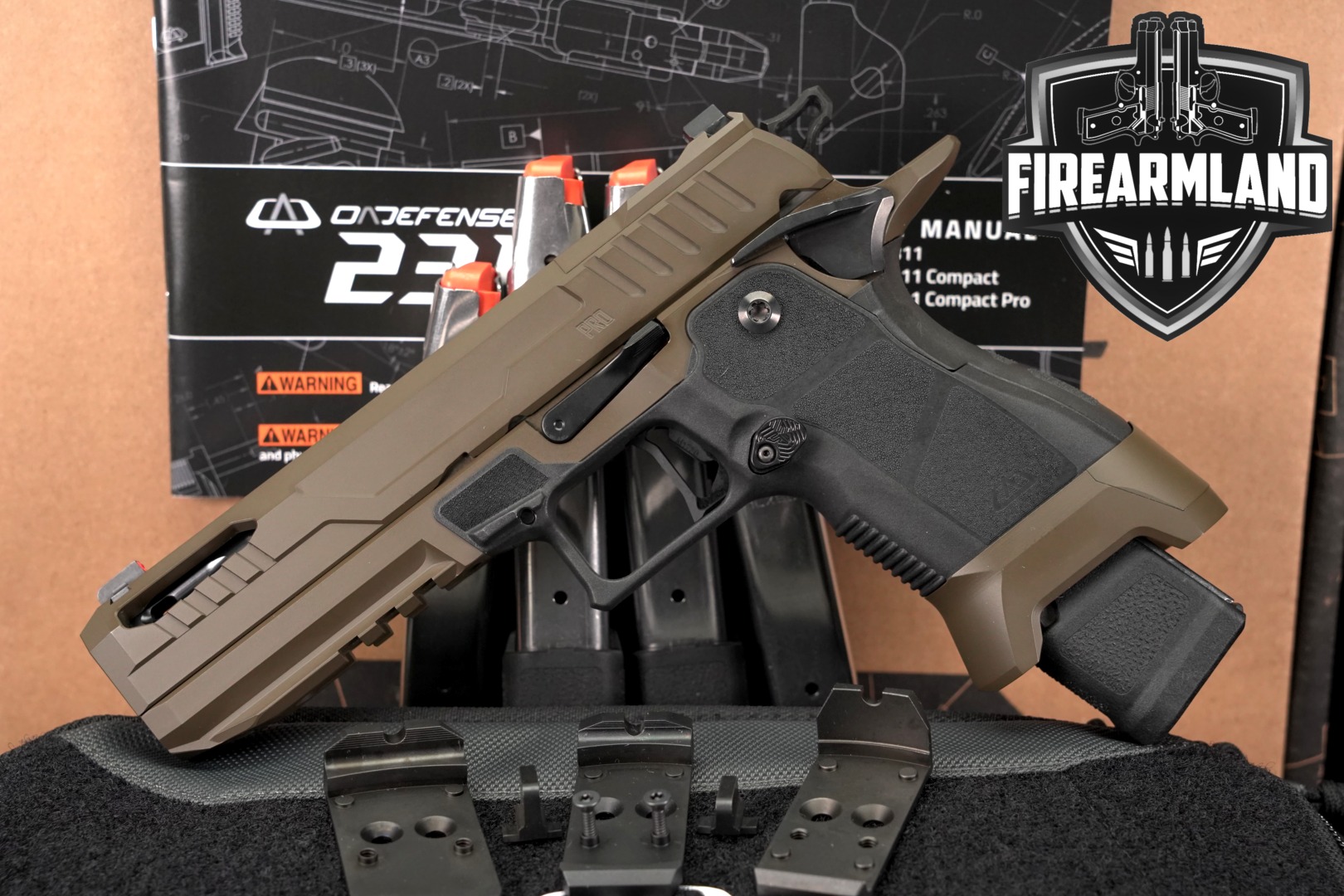OA Defense 2311 Pro 9mm Luger Two-Tone Tan & Black in Excellent Condition Thumbnail