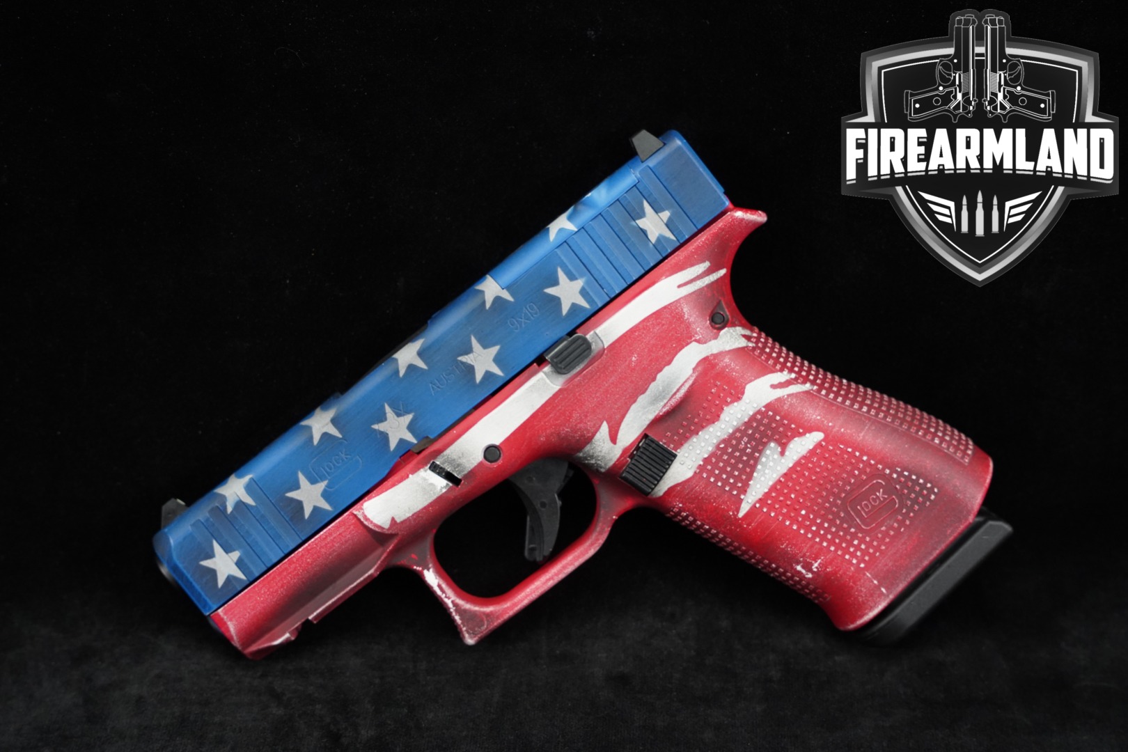 Glock G43X MOS 9mm Luger American Flag in Very Good Condition Thumbnail