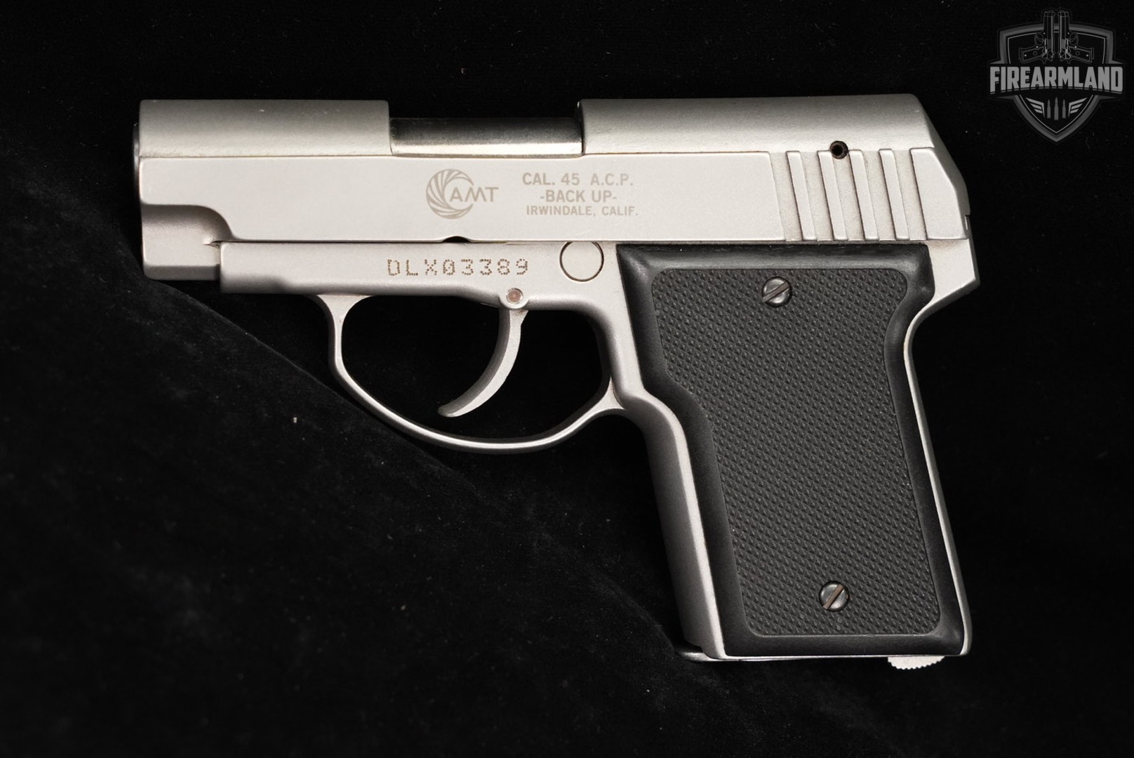 AMT Backup DOUBLE ACTION ONLY 45 ACP 3" Stainless +ORIG CASE-img-3