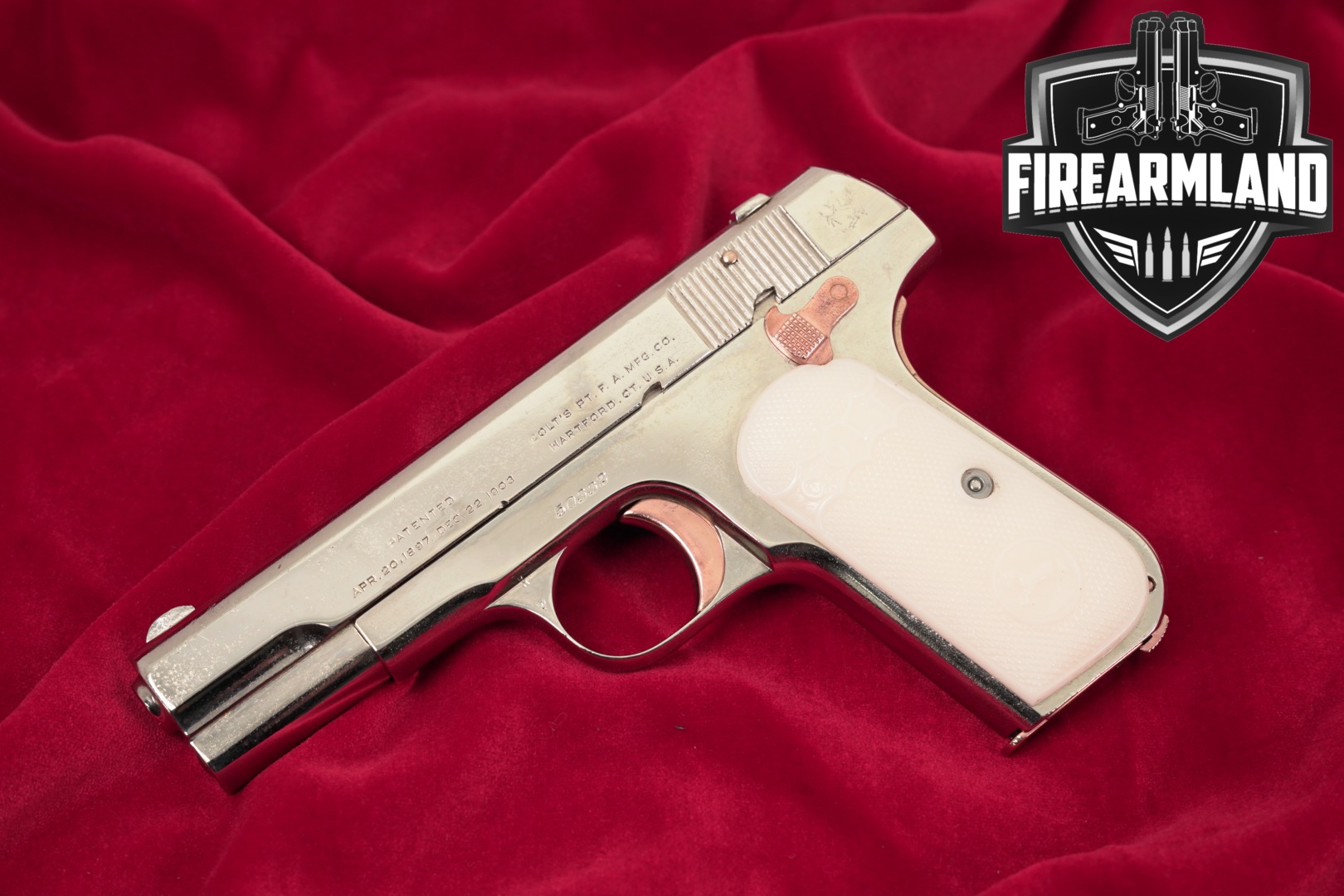 1921 Colt Model 1908 Pocket Hammerless Type III .380 ACP Nickel in Good Condition Thumbnail