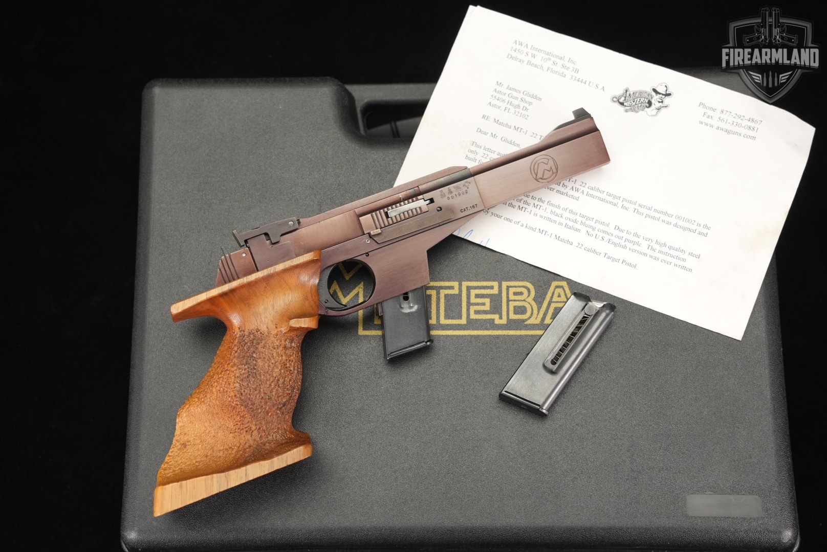 UBER RARE! Mateba MT-1 AWA International Import 22LR MT1 +2 MAGS, ORIG CASE-img-2