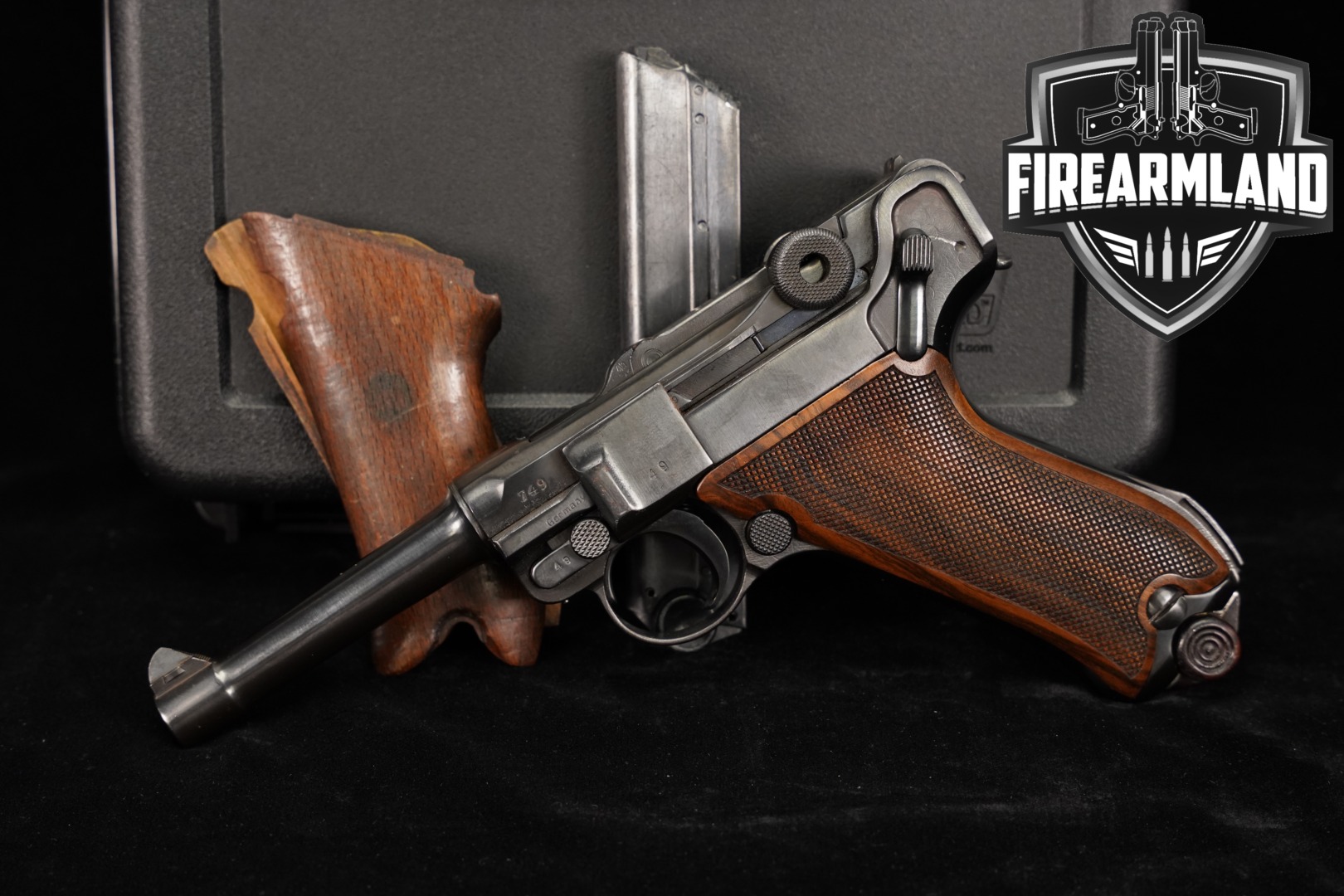 1920 DWM P.08 Weimar 1920 property marked, Germany export marked 9mm Luger Black in Good Condition Thumbnail
