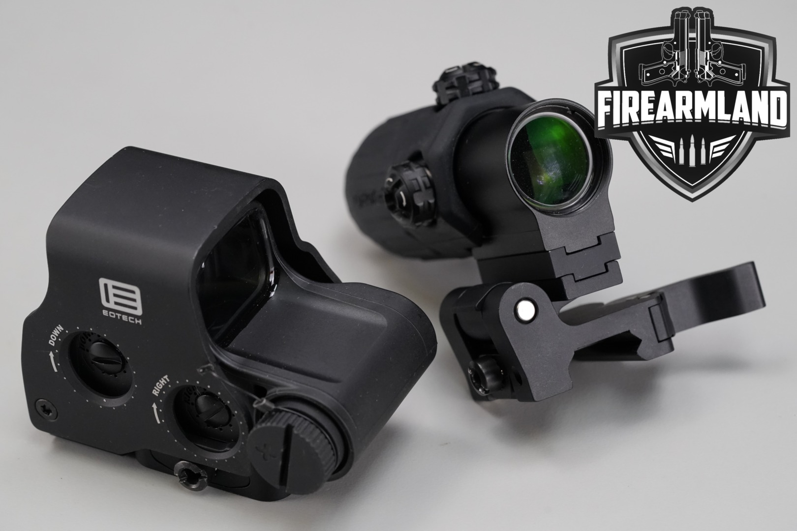 EOTECH HWS EXPS3 & G33 Magnifier Combo Circle 4-Dot Reticle Black in Excellent Condition Thumbnail