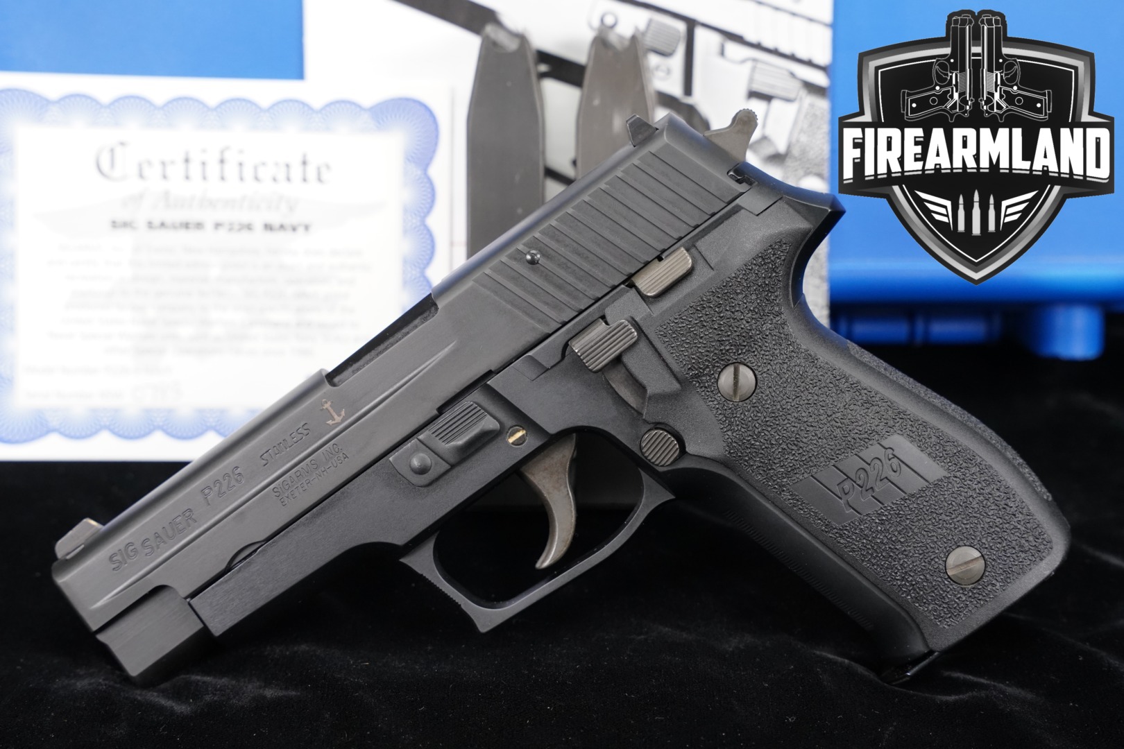 Sig Sauer P226 Navy 9mm Luger Two-Tone Stainless in Excellent Condition Thumbnail