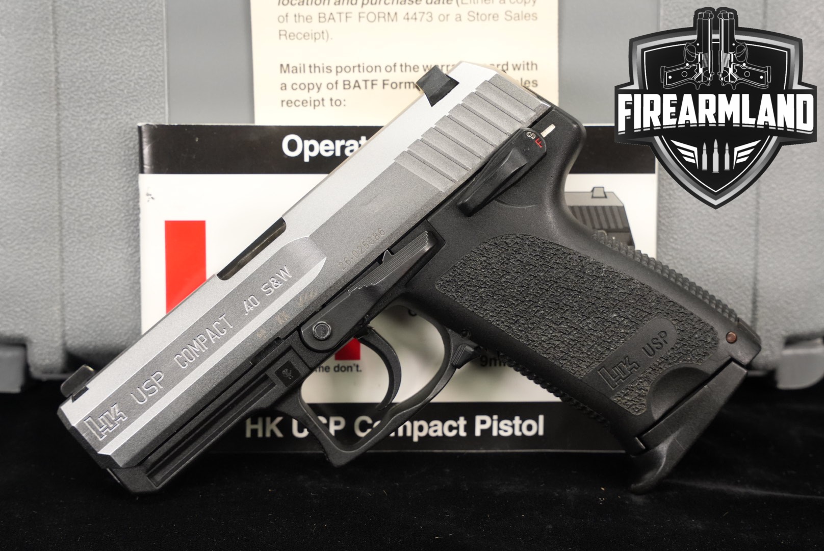 Heckler & Koch (H&K, HK) USP40 Compact Stainless; Variant 5 DAO .40 S&W Two-Tone Stainless in Excellent Condition Thumbnail