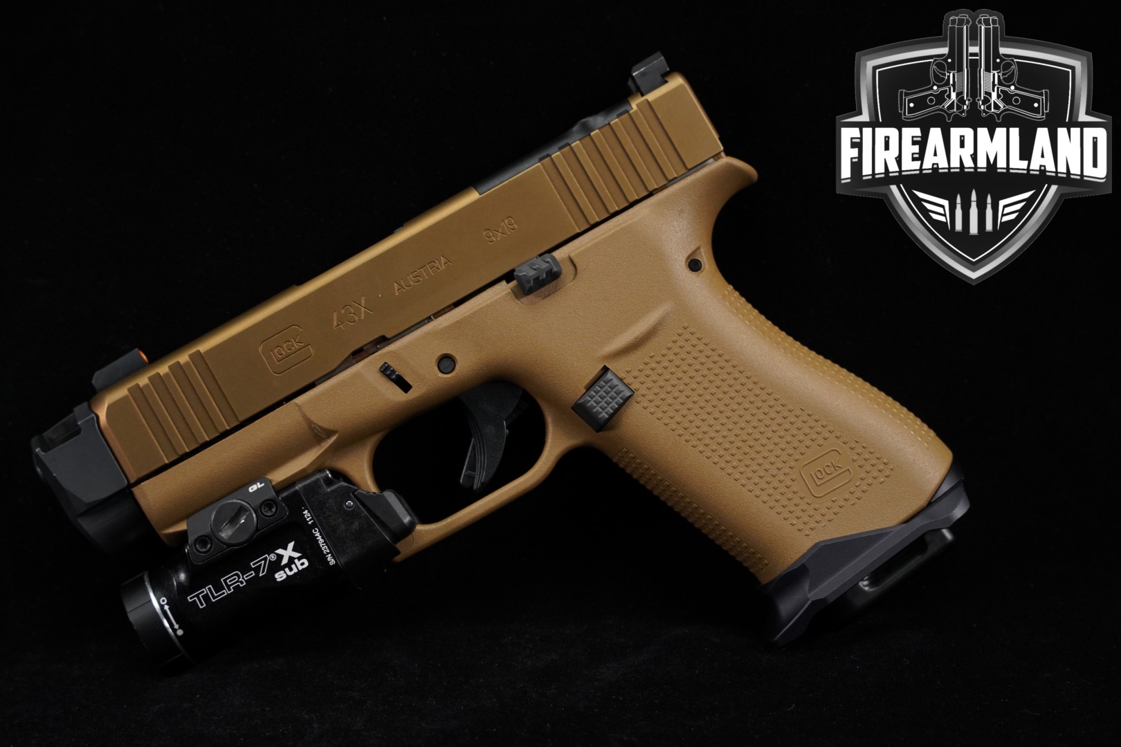Glock 43X MOS 9mm Luger Tan in Excellent Condition Thumbnail