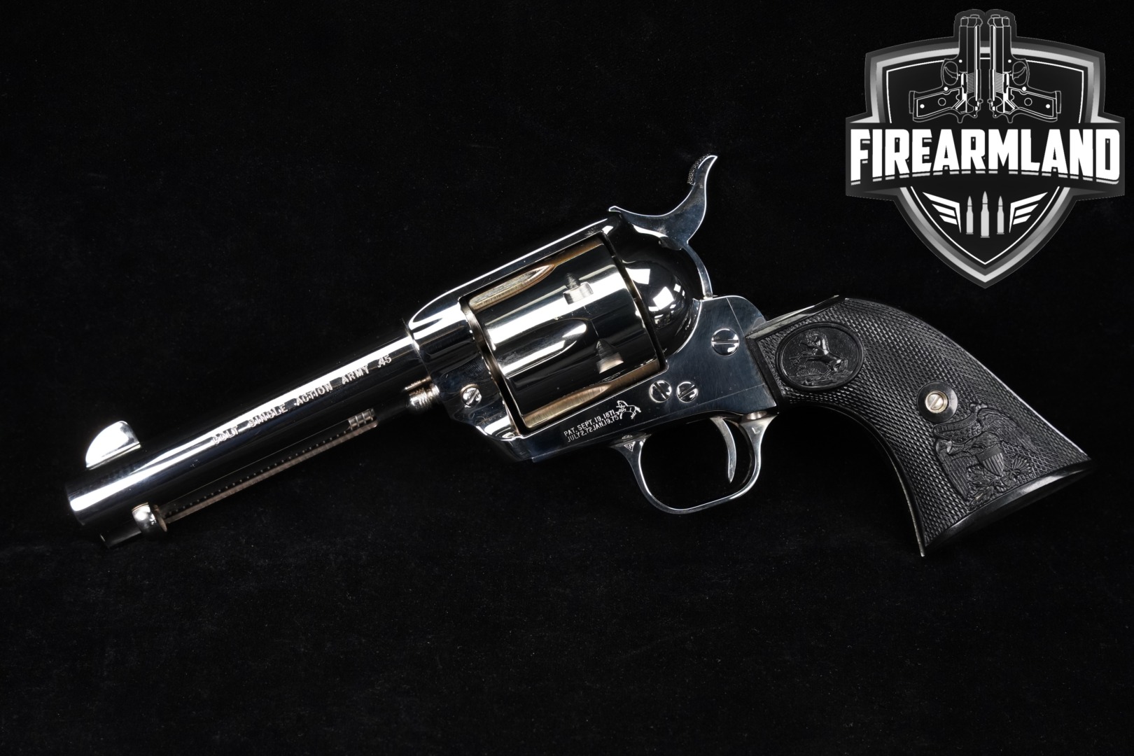 2001 Colt Single Action Army Third Generation .45 Colt Bright Nickel in Like-New Condition Thumbnail