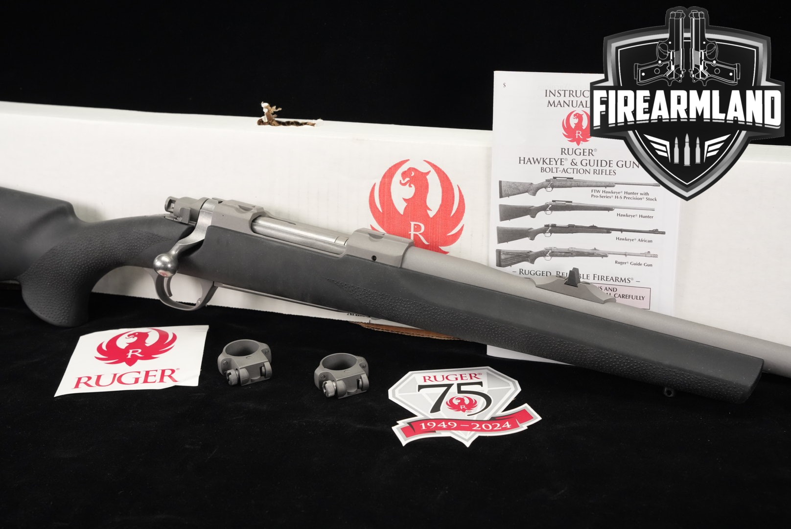 2024 Sturm Ruger M77 Hawkeye Alaskan .300 Win. Mag. Stainless & Synthetic in Excellent Condition Thumbnail