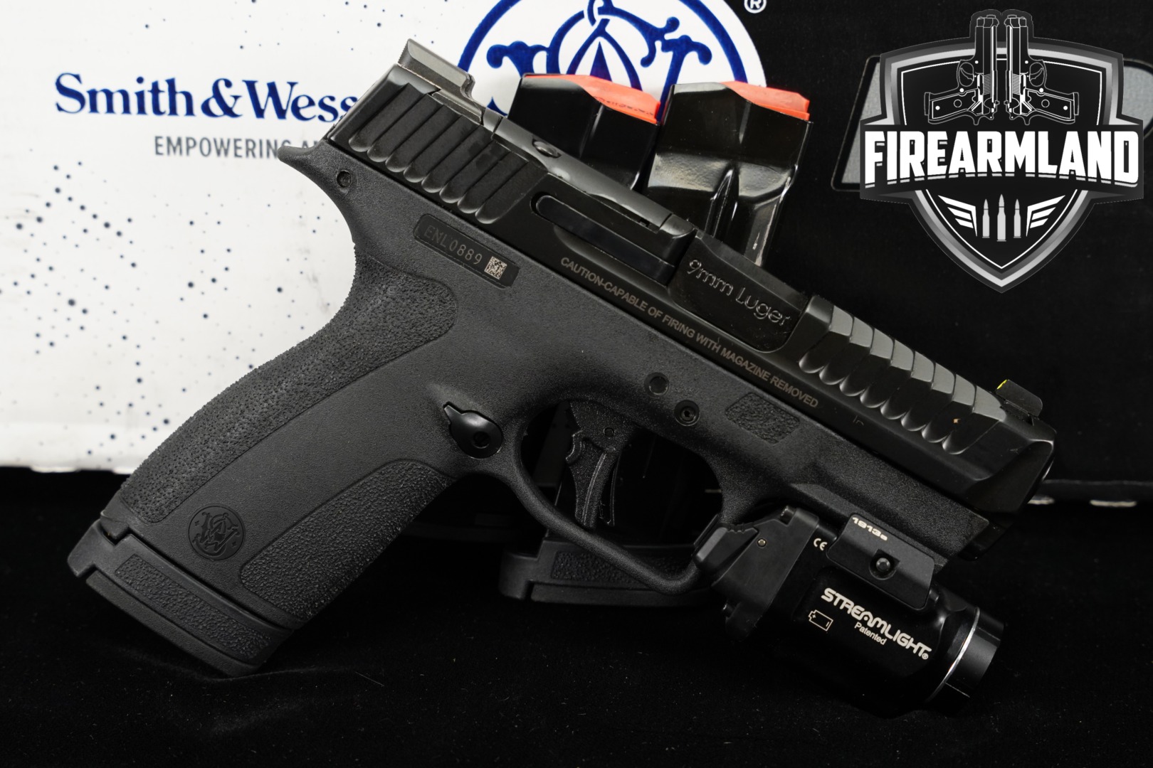 Smith & Wesson (S&W) M&P Shield X No Thumb Safety 9mm Luger Black in Excellent Condition Thumbnail