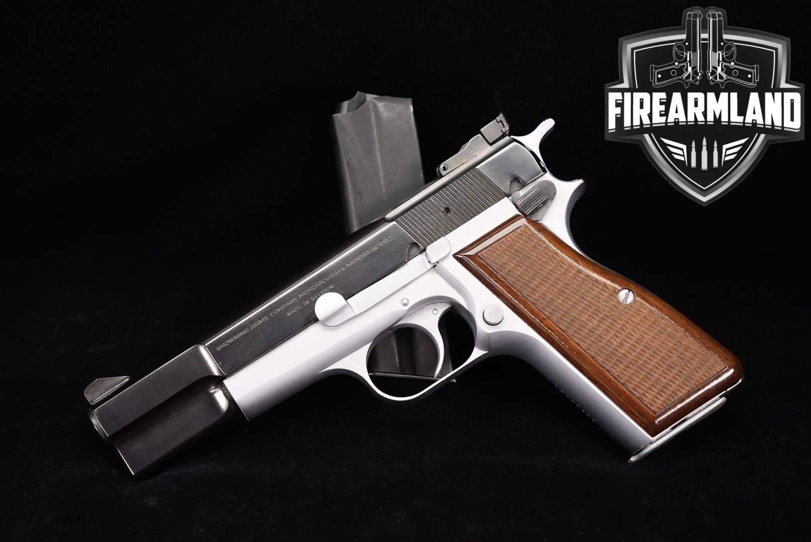 1976 Browning Hi-Power C-Series 9mm 4.625" BHP P35 P-35 +2 MAGS-img-0