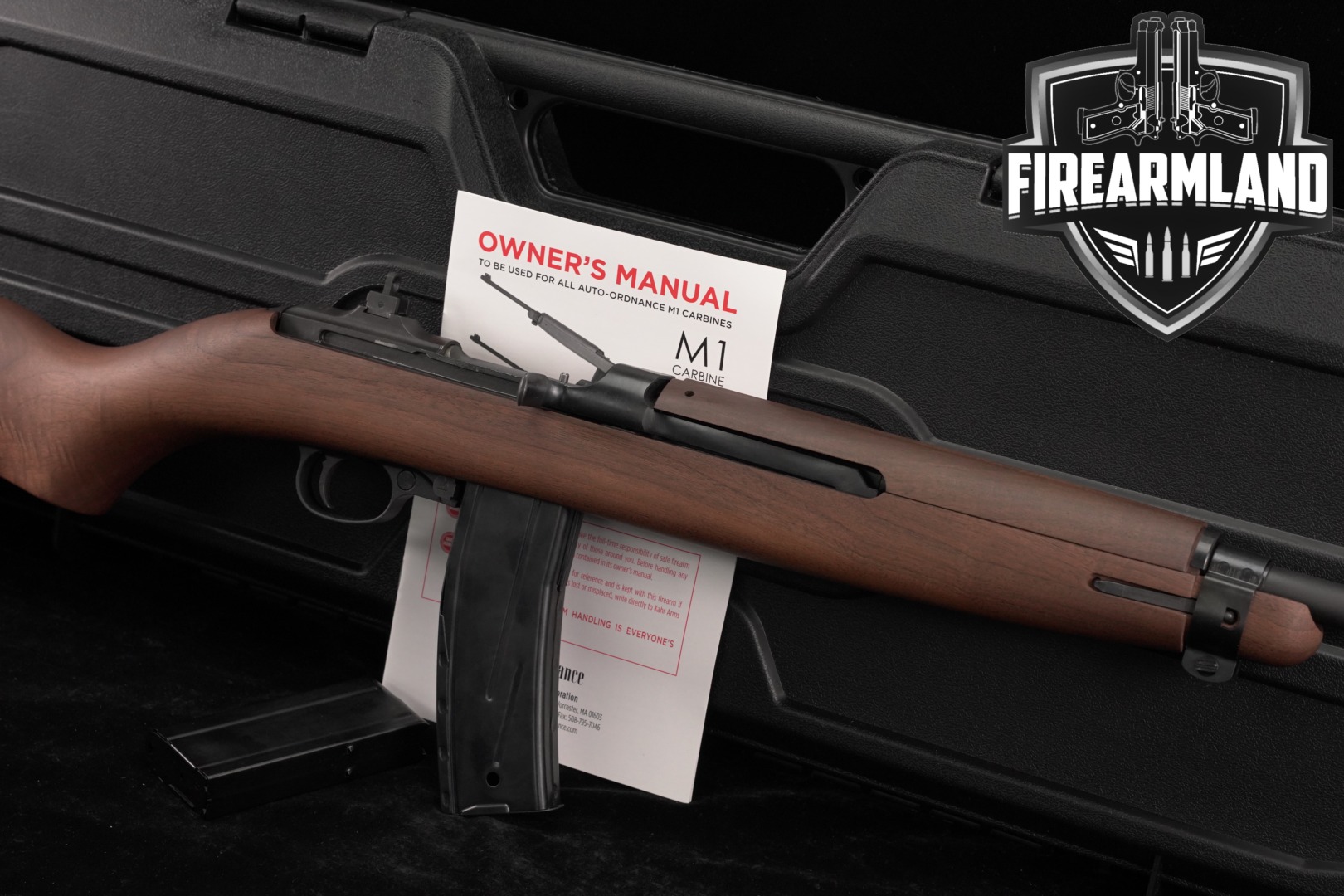 Auto Ordnance M1 Carbine 30 18" Parkerized & Walnut USGI +2 MAGS, ORIG CASE-img-0