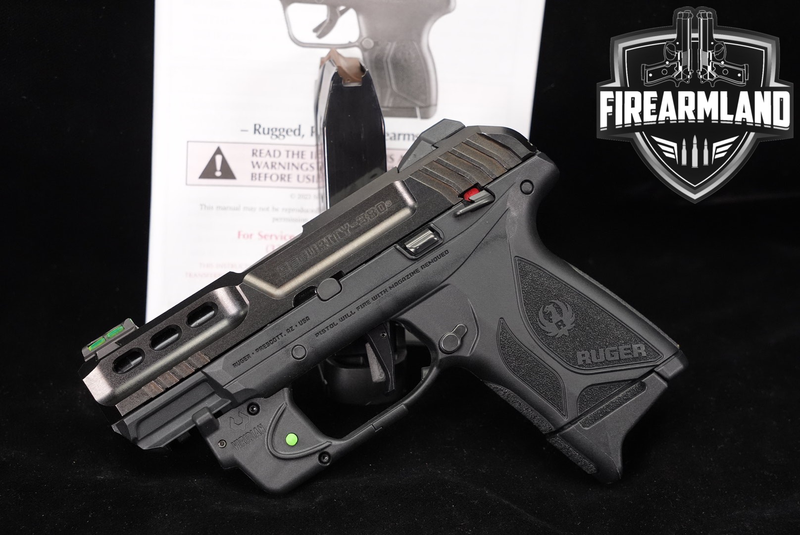 Ruger Security-380 Lite Rack 380ACP 3.42" +2 MAGS, VIRIDIAN LASER-img-0