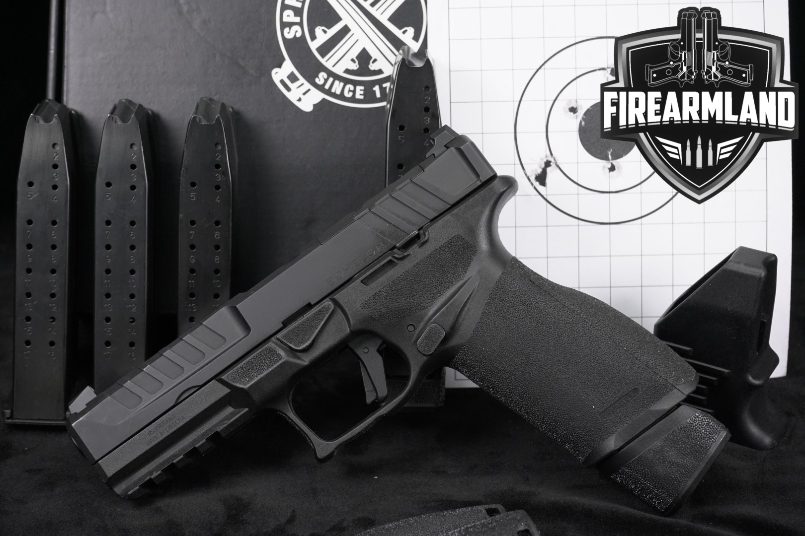 Springfield Armory Echelon 4.5F, Tritium 3-Dot Sights 9mm Luger Black in Very Good Condition Thumbnail