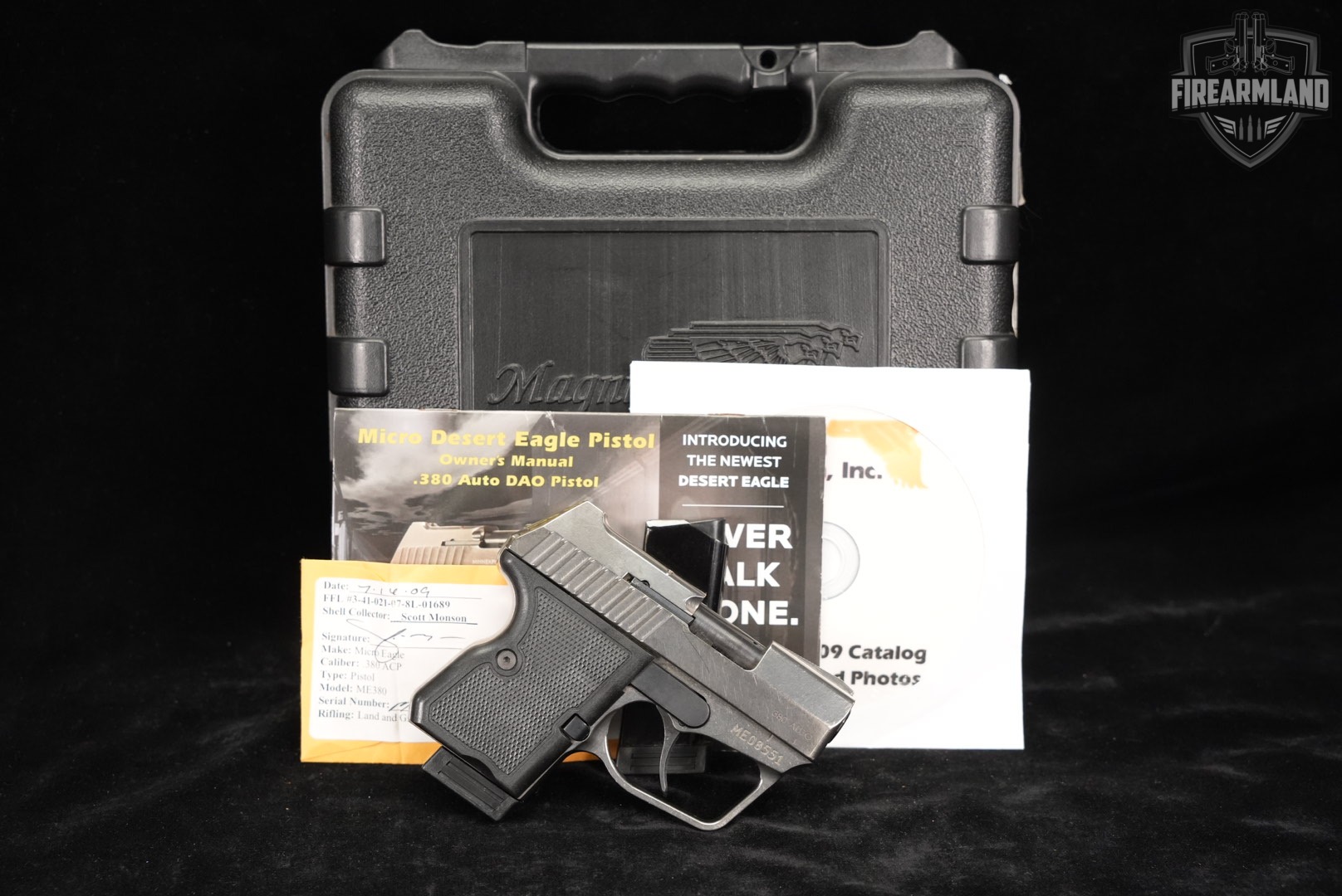 DEAGLE Magnum Research Micro Desert Eagle 380 ACP 2.22" +2 MAGS, ORIG CASE-img-2