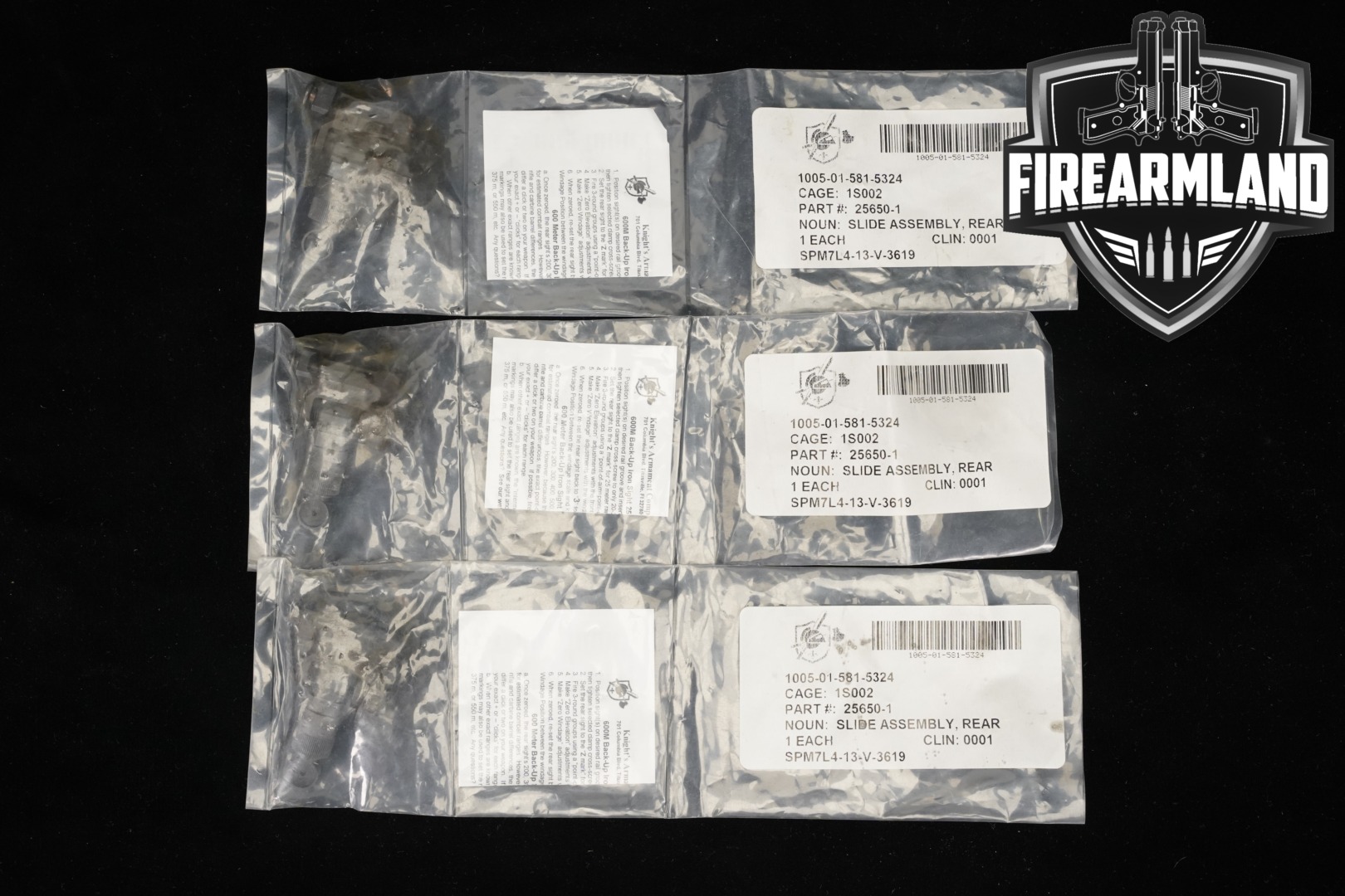 THREE (3) Knight's Armament (KAC) Folding Micro Rear Sight-img-0