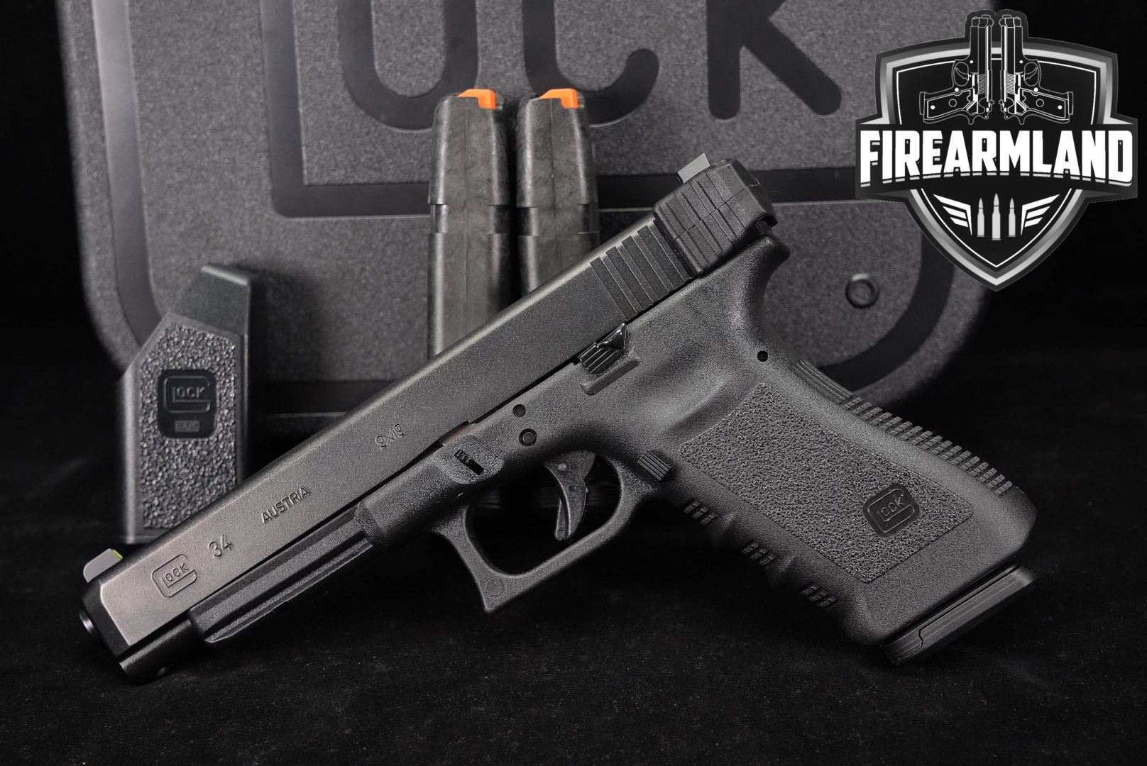 Glock 34 Gen3 G34 Gen 3 9mm 5.31 +THREE MAGS, CASE-img-0