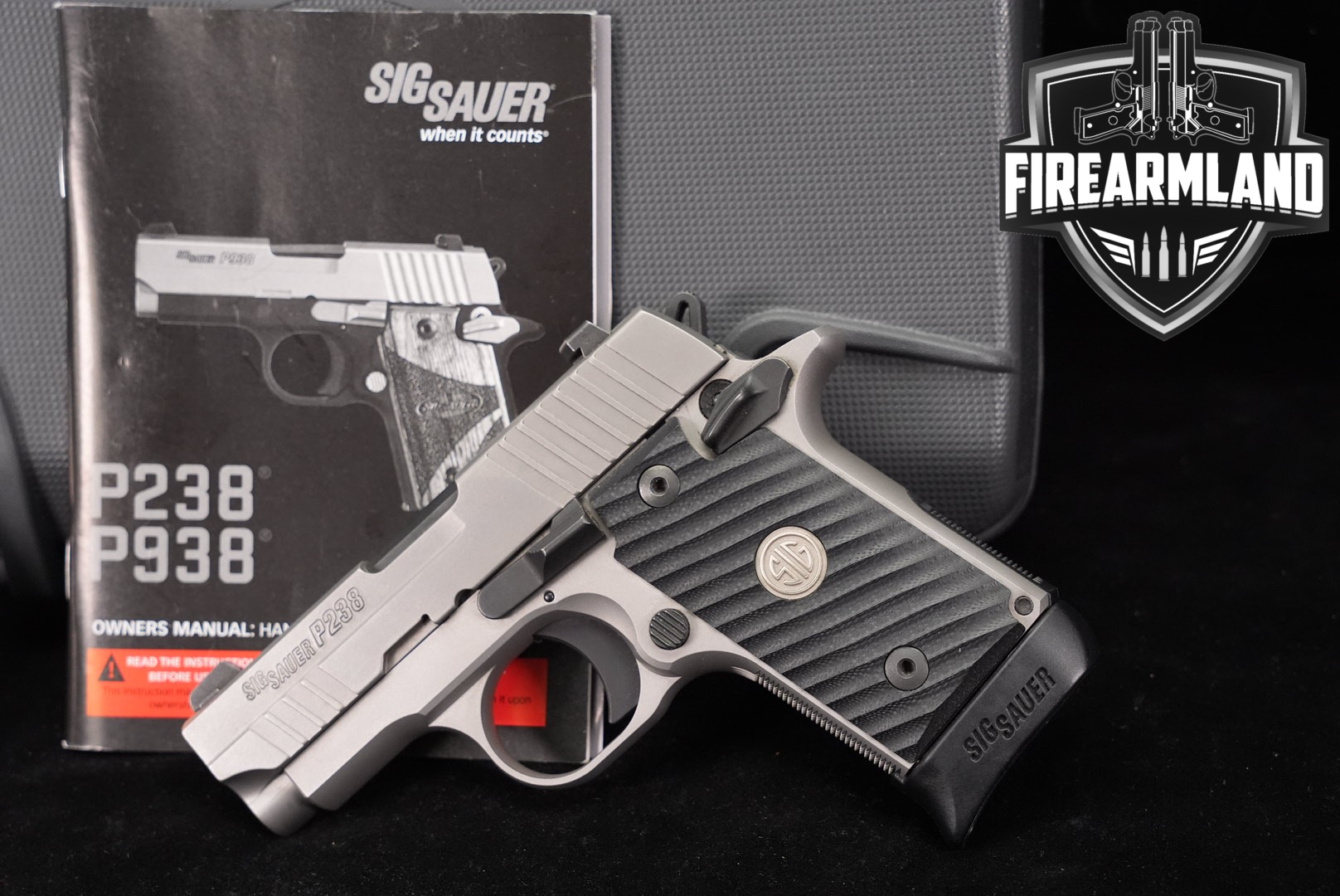 Sig Sauer P238 ASE Black 380 ACP 2.7" Stainless P 238 +2 MAGS & ORIG CASE-img-0