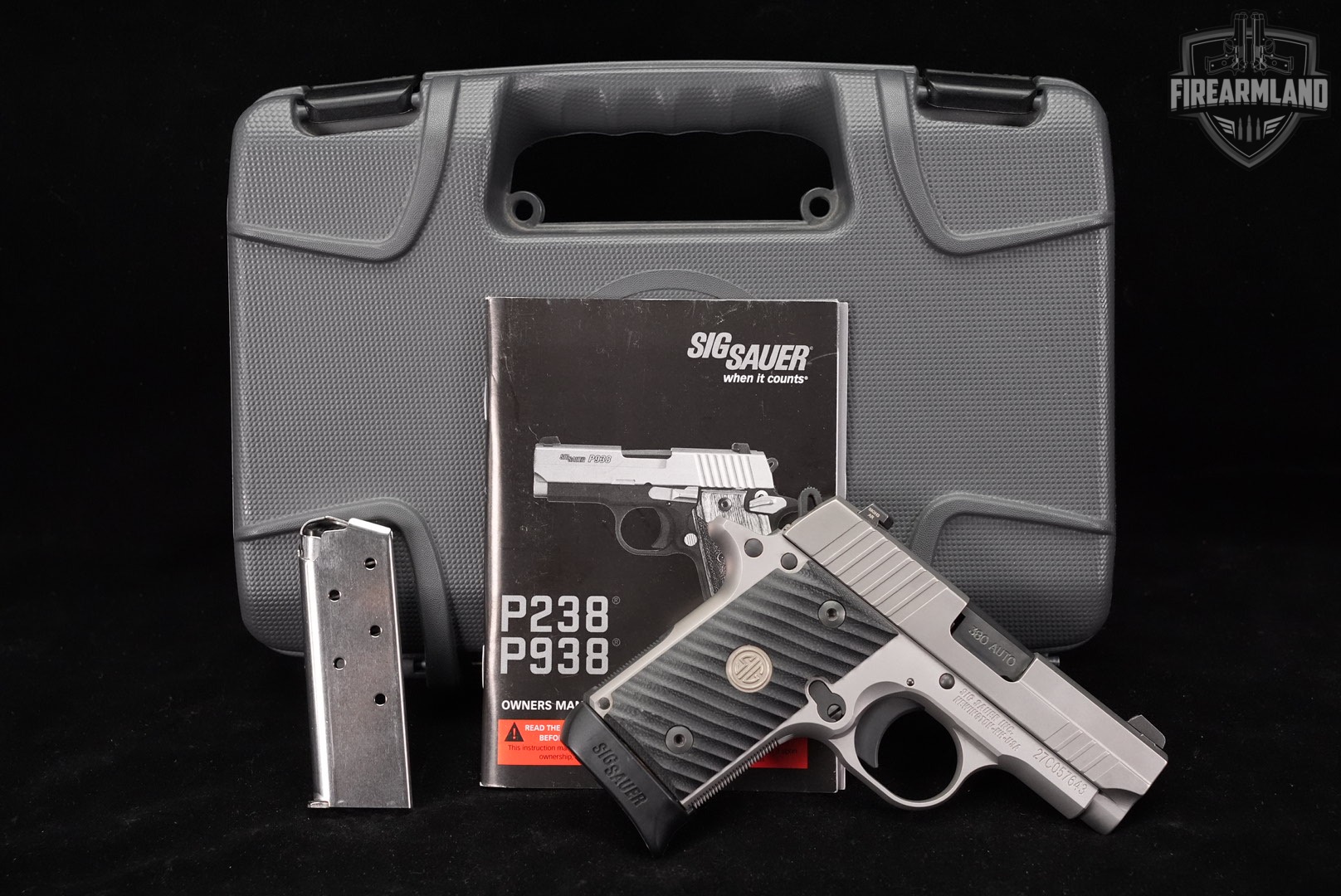Sig Sauer P238 ASE Black 380 ACP 2.7" Stainless P 238 +2 MAGS & ORIG CASE-img-2