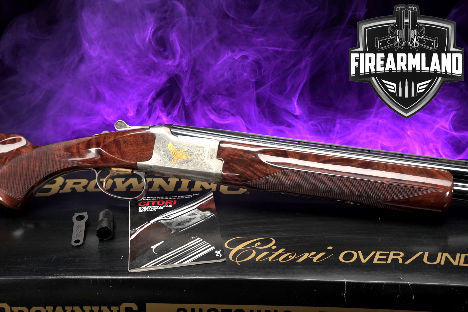 1985 Browning Citori Grade VI Ducks Unlimited 20 Gauge Coin Finish & Walnut in Excellent Condition Thumbnail