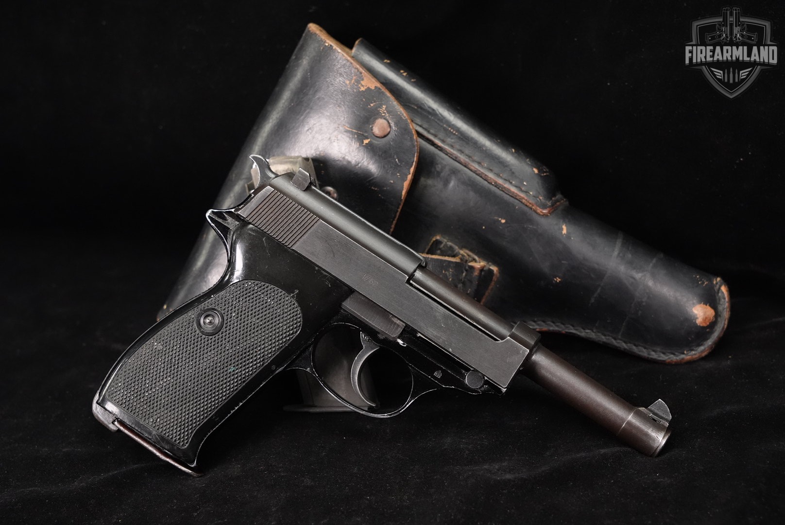 1959-1960 Walther P38 9mm 4.9" Blued P 38 P.38 +2 MAGS & HOLSTER-img-2
