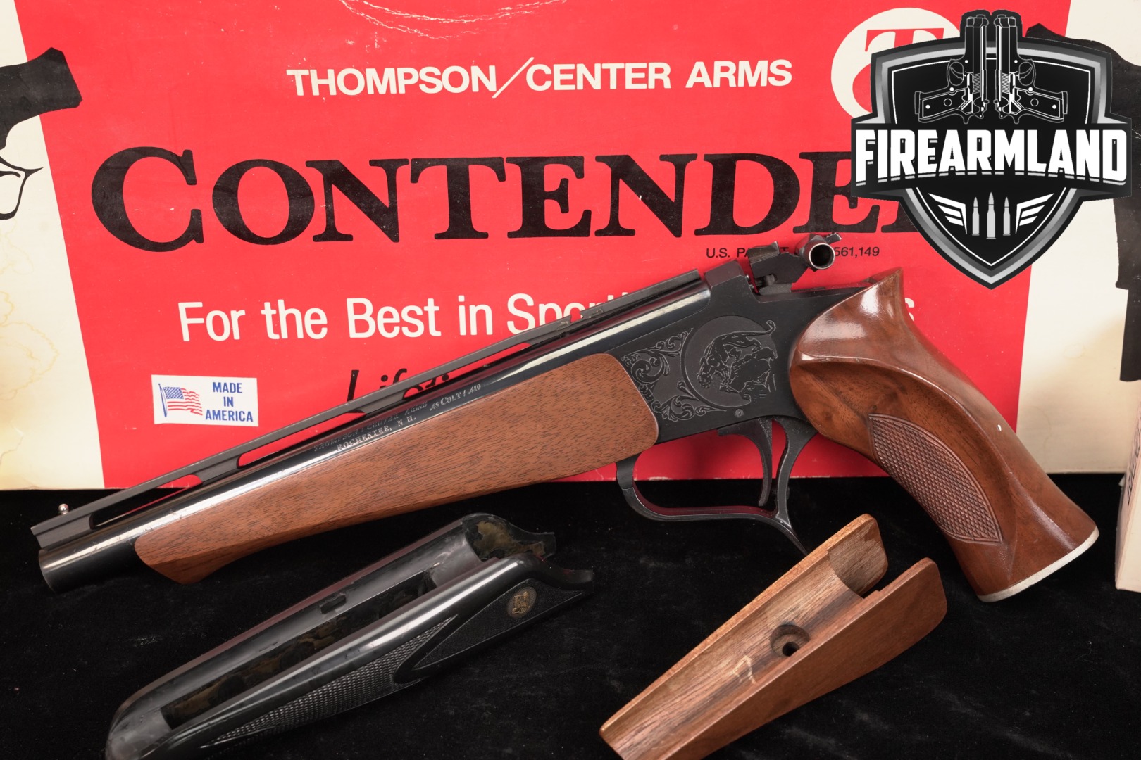 1989 Thompson Center T/C Contender Gen 1 45 LC/410 10" TC VENT-RIB +OG BOX-img-0