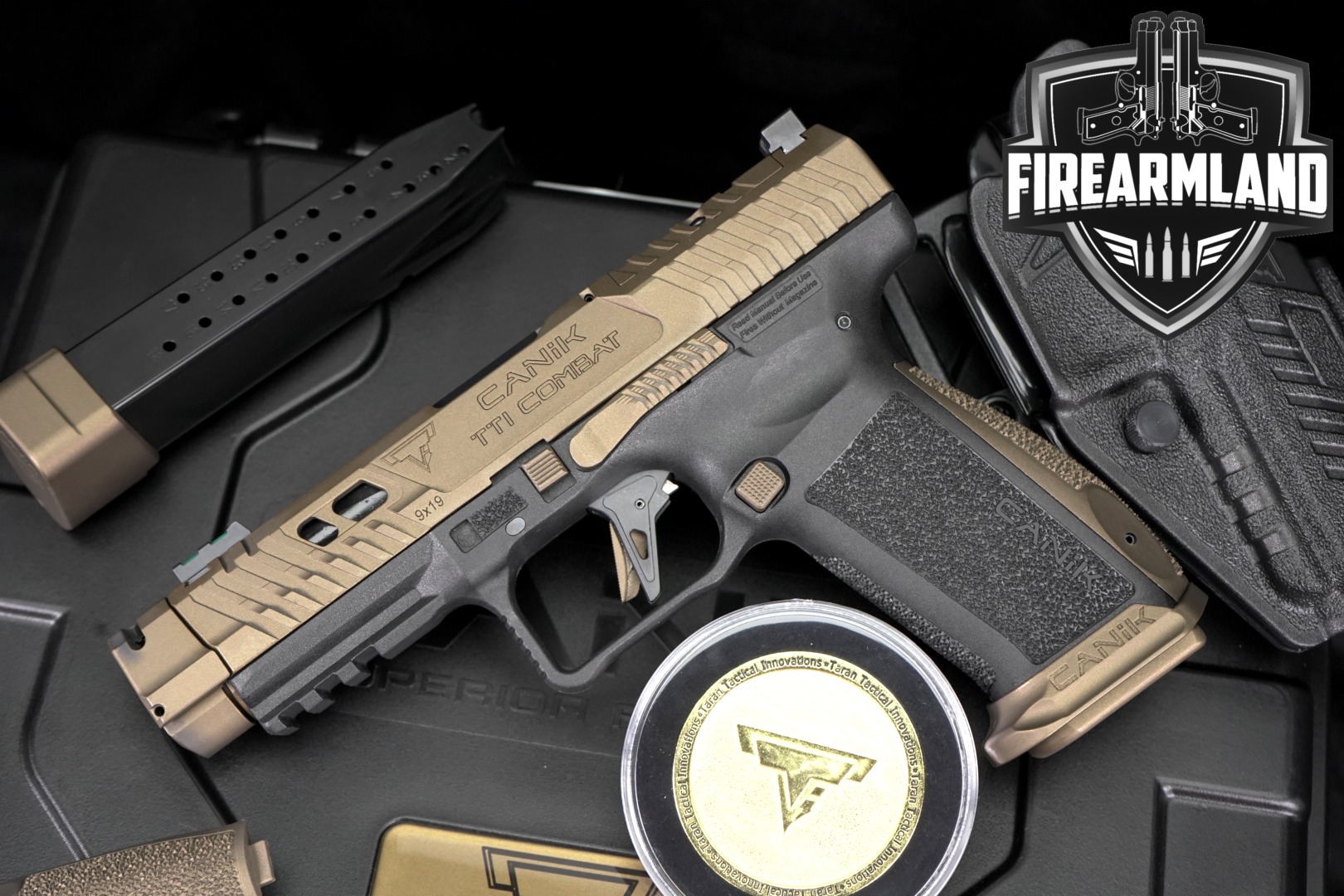 Canik TTI Combat 9mm Luger Two-Tone FDE in Excellent Condition Thumbnail