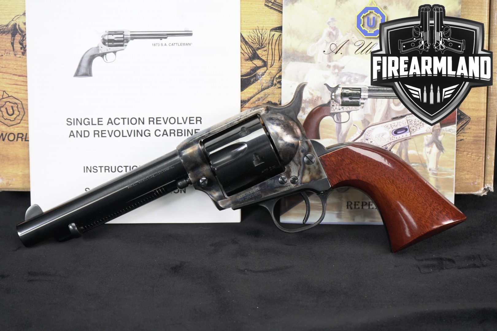2017 A. Uberti 1873 Cattleman II New Model Improved .357 Mag. Color Case-Hardened & Blued in Excellent Condition Thumbnail