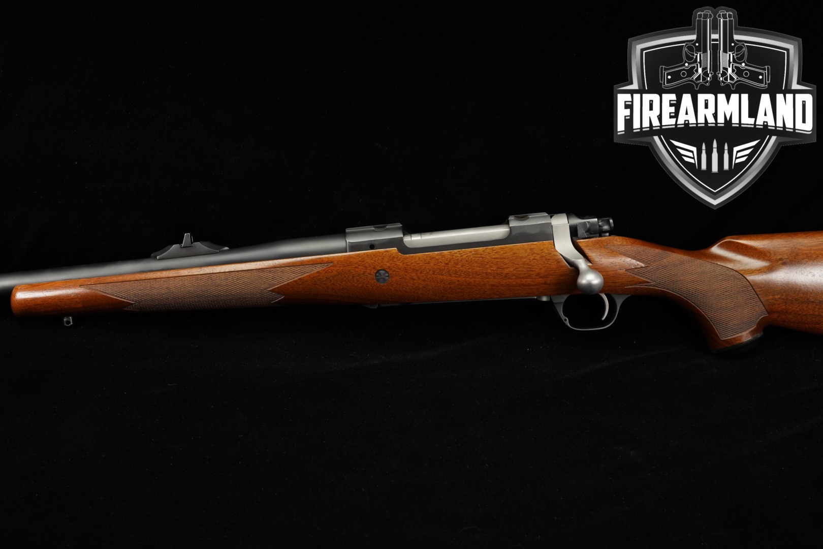 LEFT-HAND Ruger M77 Hawkeye 375Ruger 23" Blued & Walnut M-77-img-0
