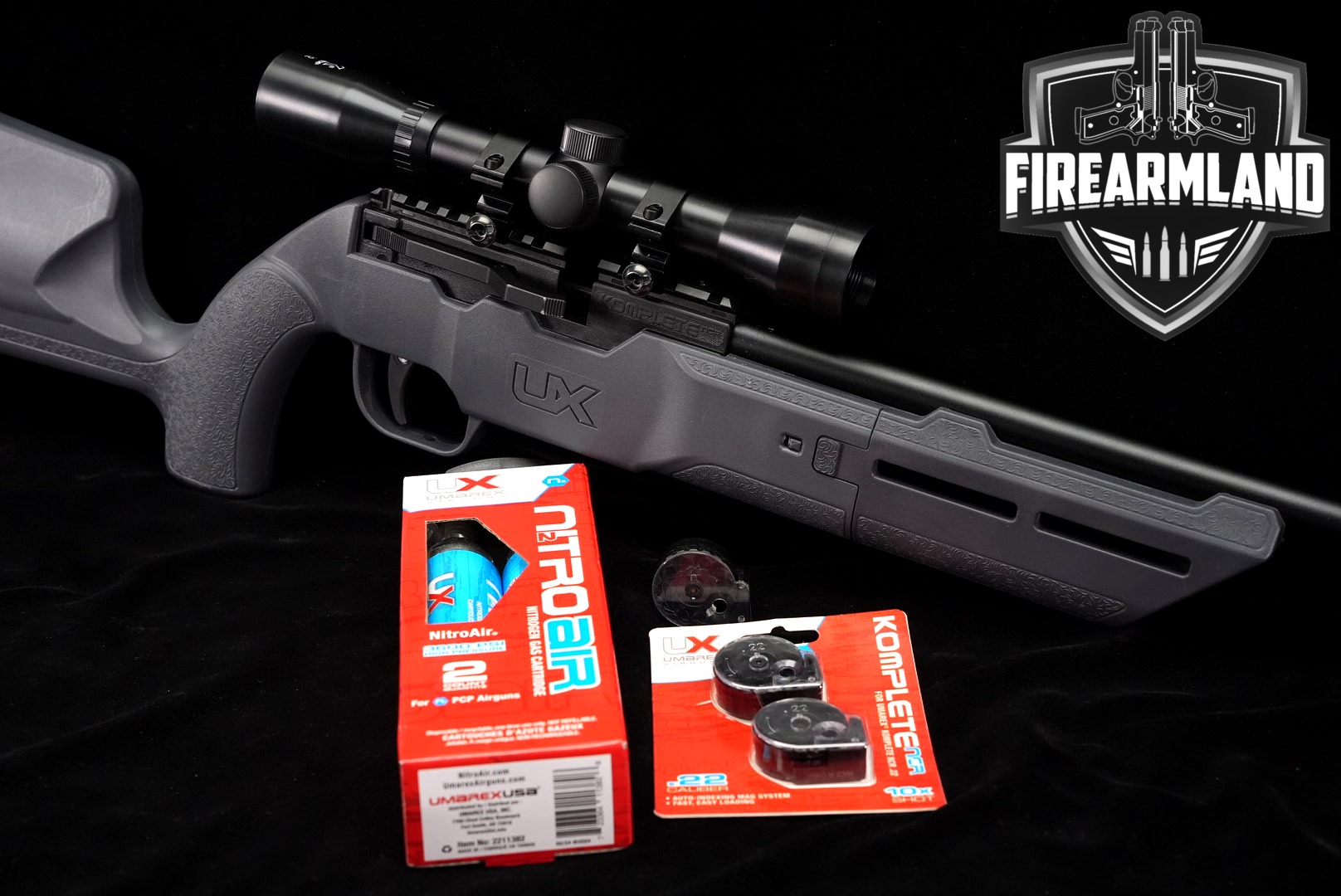 Umarex Komplete NCR 22 23.6" Gray Air Rifle Gun Airgun +3 MAGS, UX SCOPE-img-0