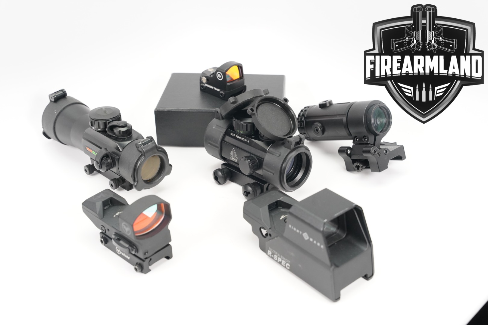FIVE RED DOT SIGHT LOT 5 Pack Crimson Trace UTG TruGlo Firefield Sightmark-img-0