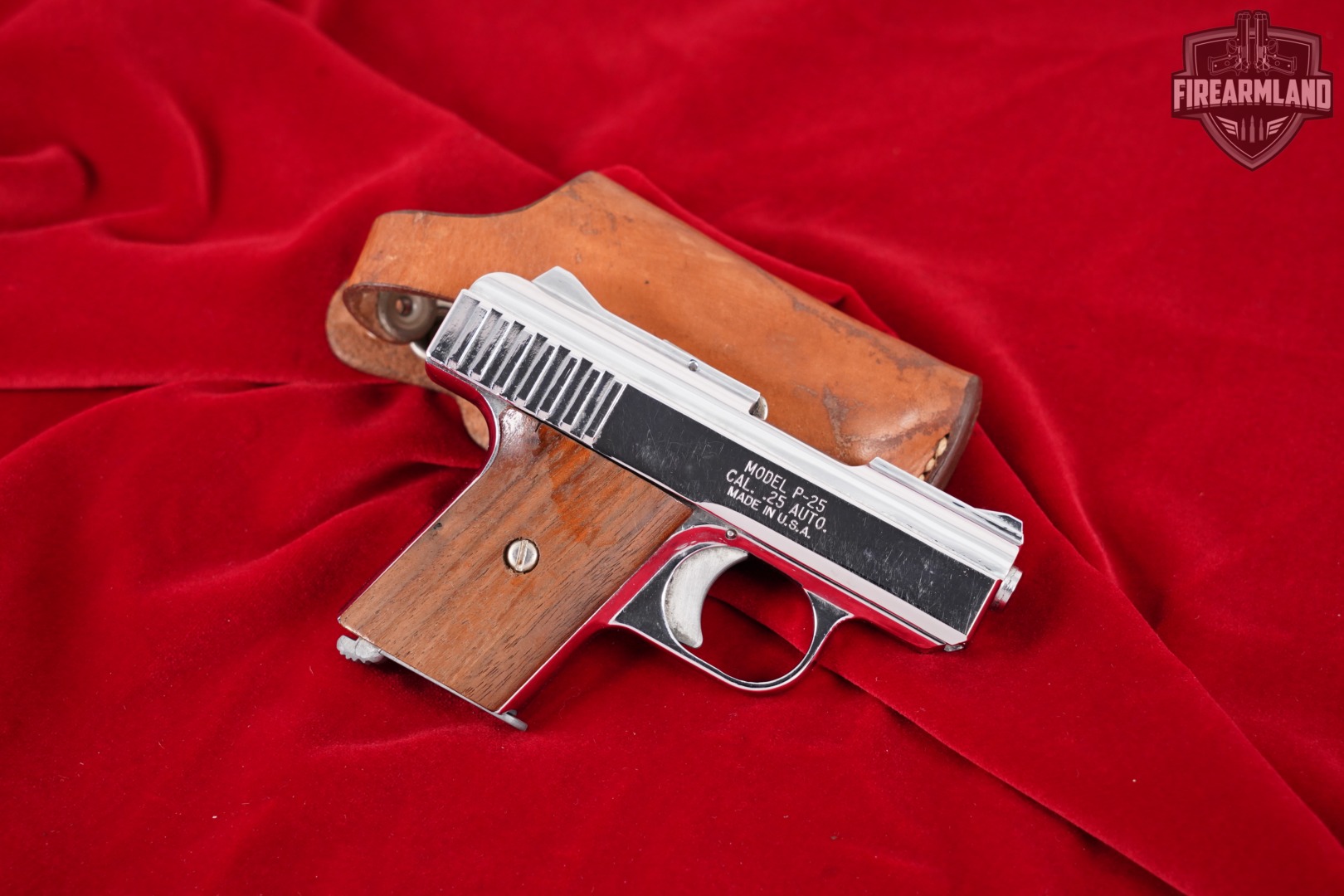 Raven Arms Model P-25 25ACP (6.35Mm) 2.5" Bright Nickel P25 +HOLSTER-img-2
