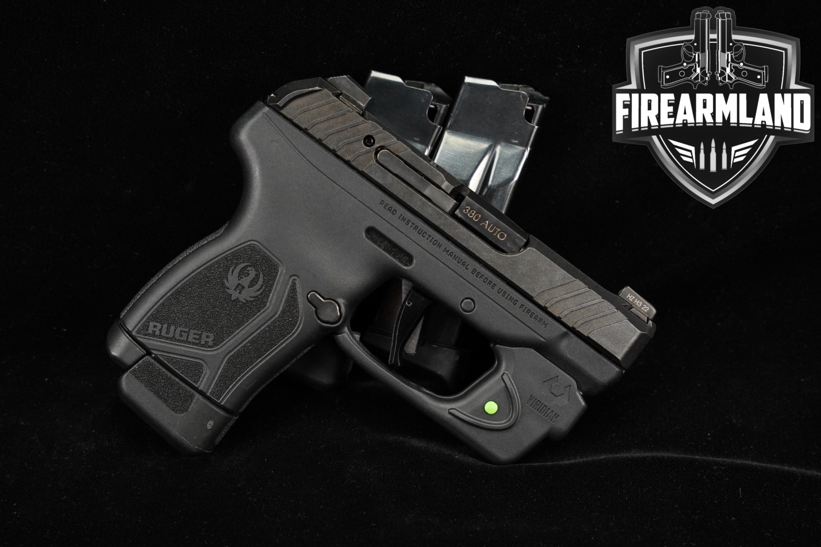 Ruger LCP MAX 380 ACP 2.80" +3 MAGS, VIRIDIAN LASER-img-0