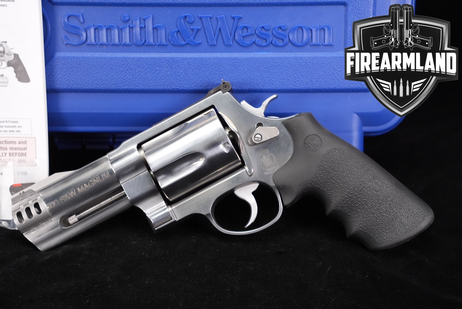 Smith & Wesson Model 500 S&W Magnum 4" HAND CANNON +ORIG CASE-img-0