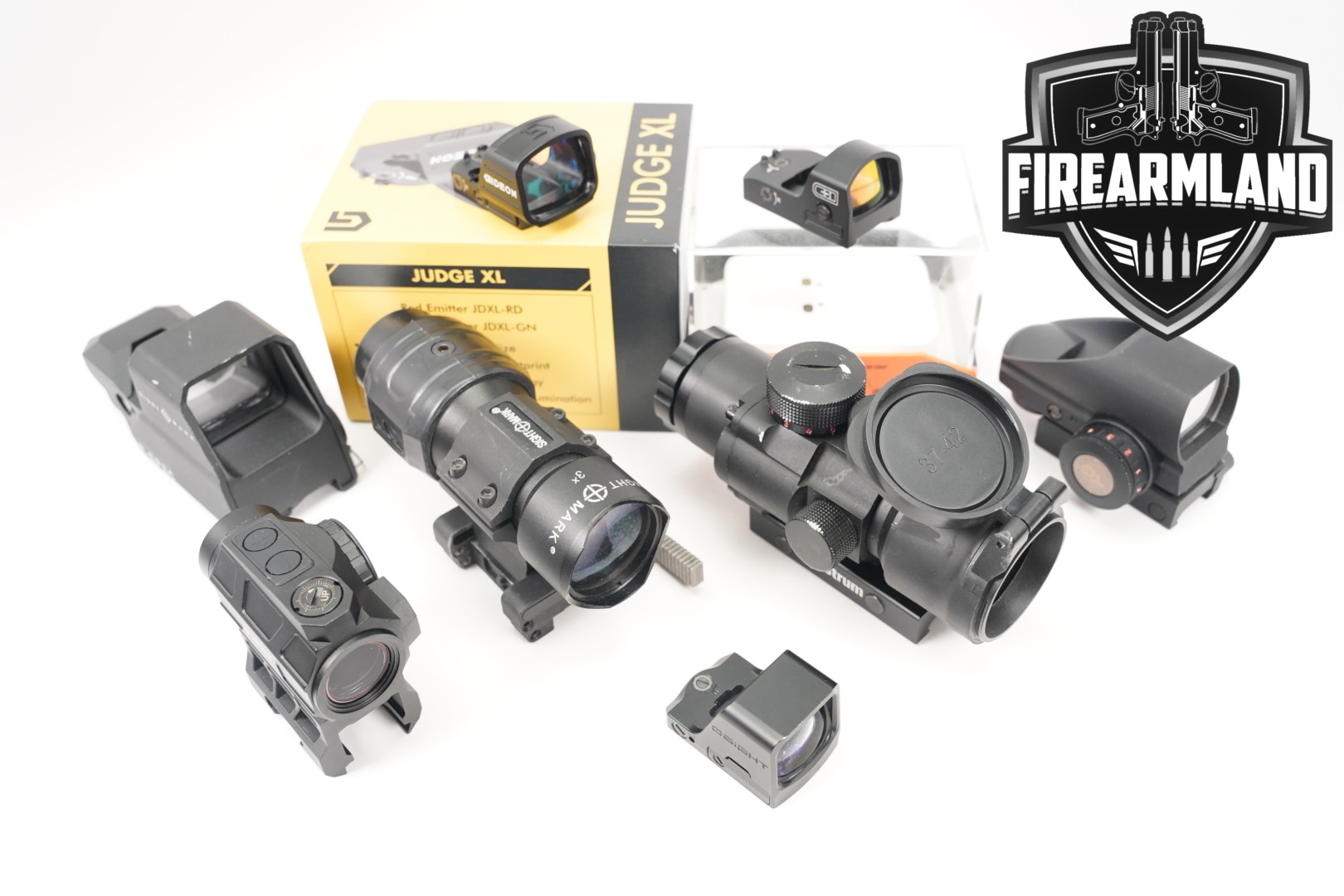 SEVEN RED DOT SIGHT LOT 7 Pack Sightmark Viridian TruGlo C&H Osight Gideon-img-0