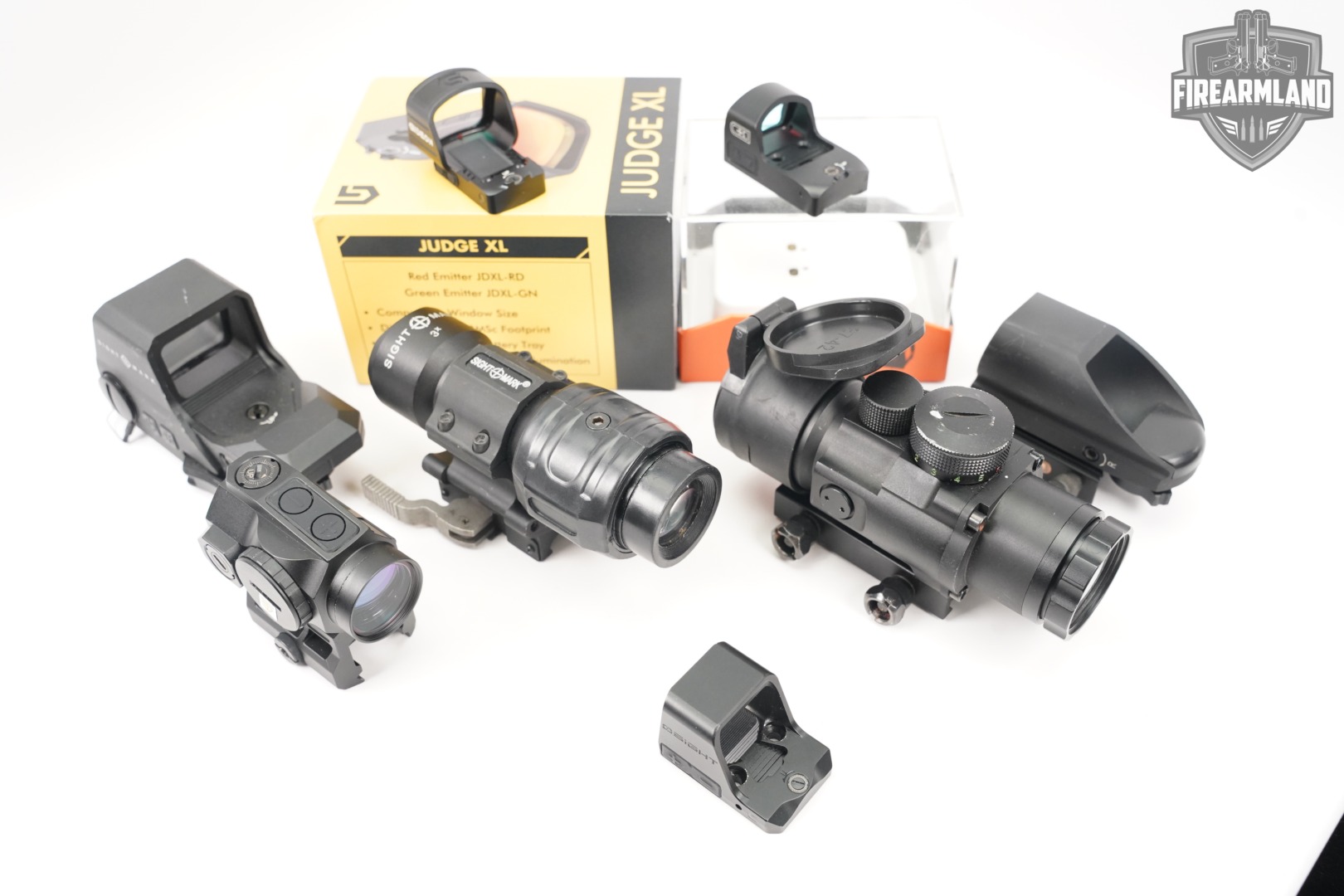 SEVEN RED DOT SIGHT LOT 7 Pack Sightmark Viridian TruGlo C&H Osight Gideon-img-2