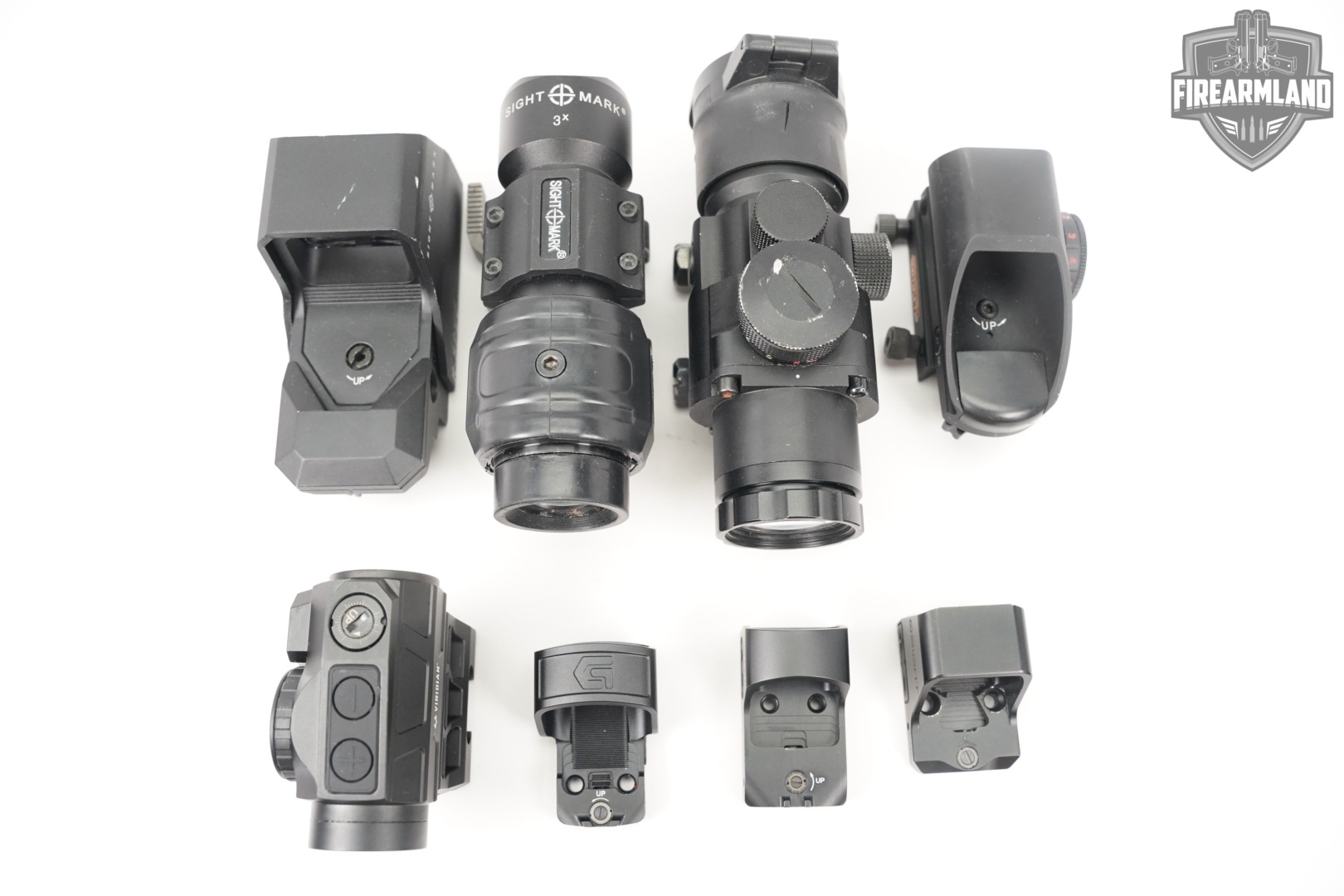SEVEN RED DOT SIGHT LOT 7 Pack Sightmark Viridian TruGlo C&H Osight Gideon-img-3