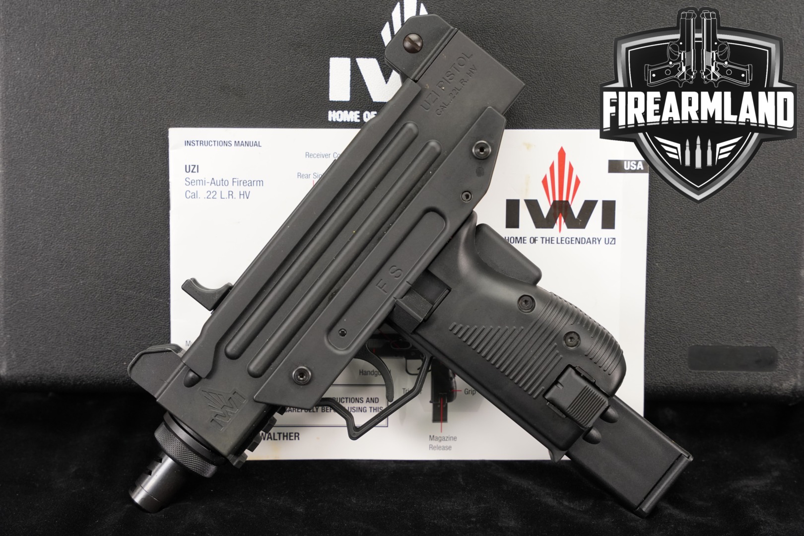 2015 Walther UZI Pistol .22 LR .22 LR Black in Very Good Condition Thumbnail