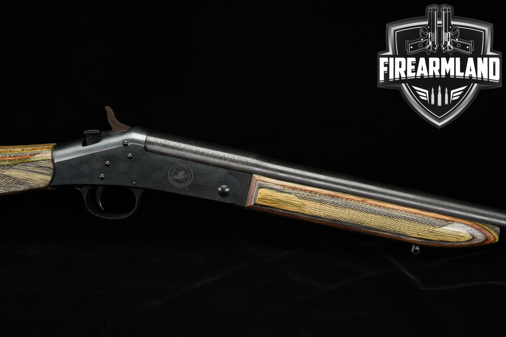 Harrington & Richardson (H&R) Pardner Model S-1 12 Gauge Blued & Multi-Color Laminate in Very Good Condition Thumbnail