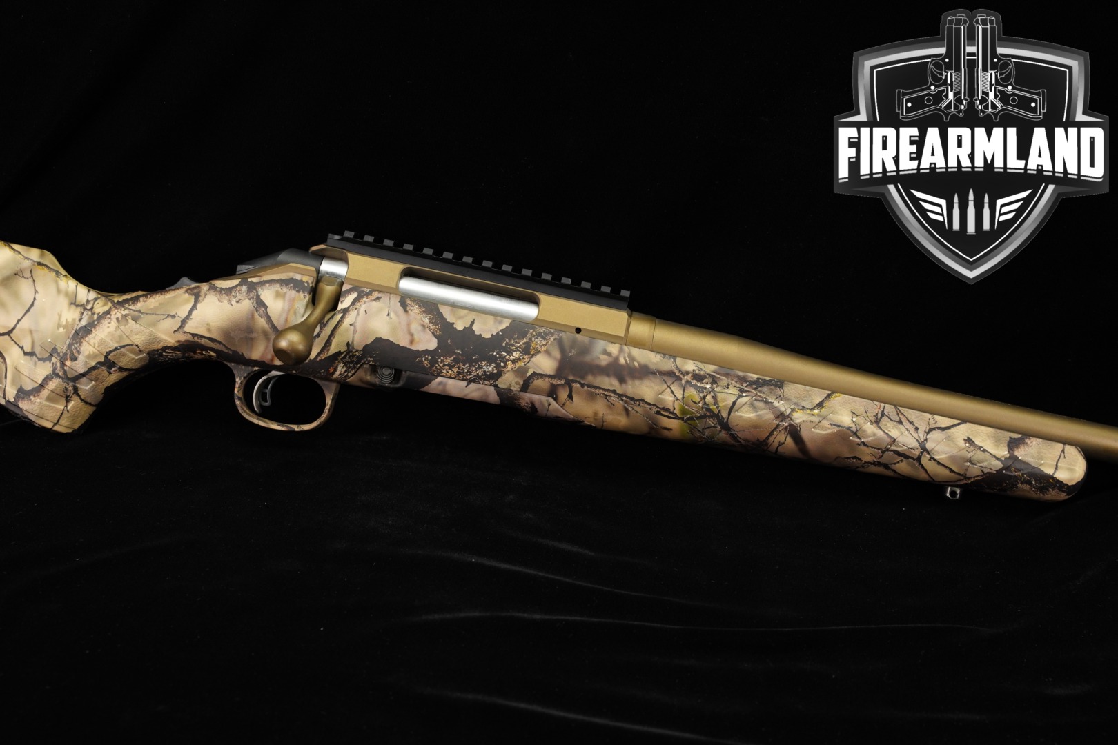 2021 Sturm Ruger Ruger American Rifle Go Wild Camo I-M Brush .350 Legend Bronze & Go Wild Camo in Very Good Condition Thumbnail