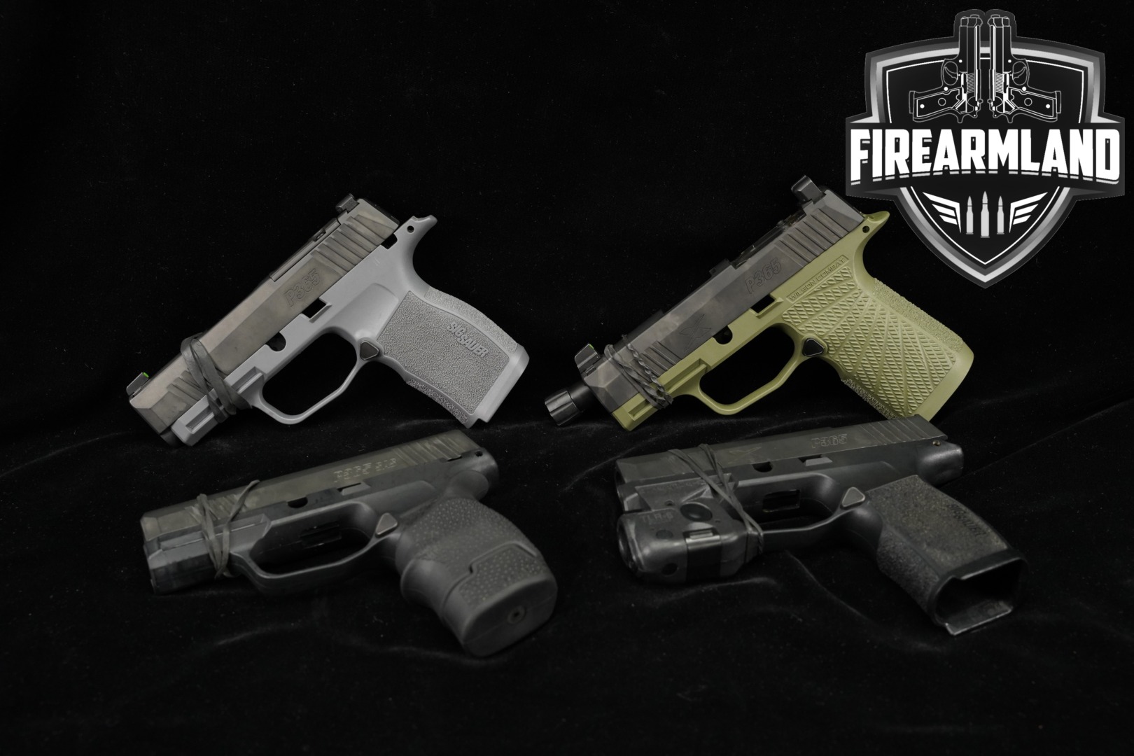 FOUR 4 Sig Sauer P365 Build kit Grip Modules & Slides 9mm Gun Kits P-365-img-0