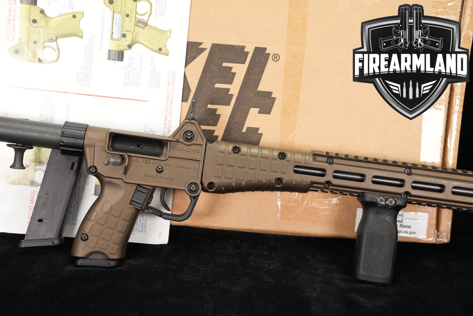 Kel-Tec SUB2000 9mm Black & FDE KelTec Sub-2000 THREADED +2 MAGS, ORIG BOX-img-0