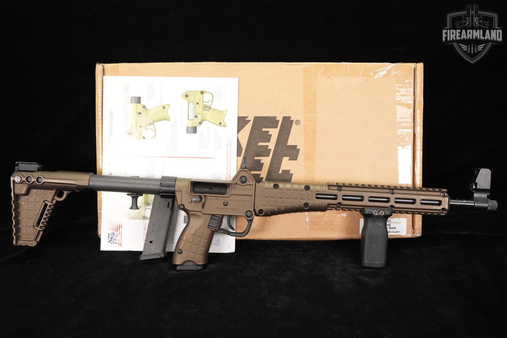 Kel-Tec SUB2000 9mm Black & FDE KelTec Sub-2000 THREADED +2 MAGS, ORIG BOX-img-3