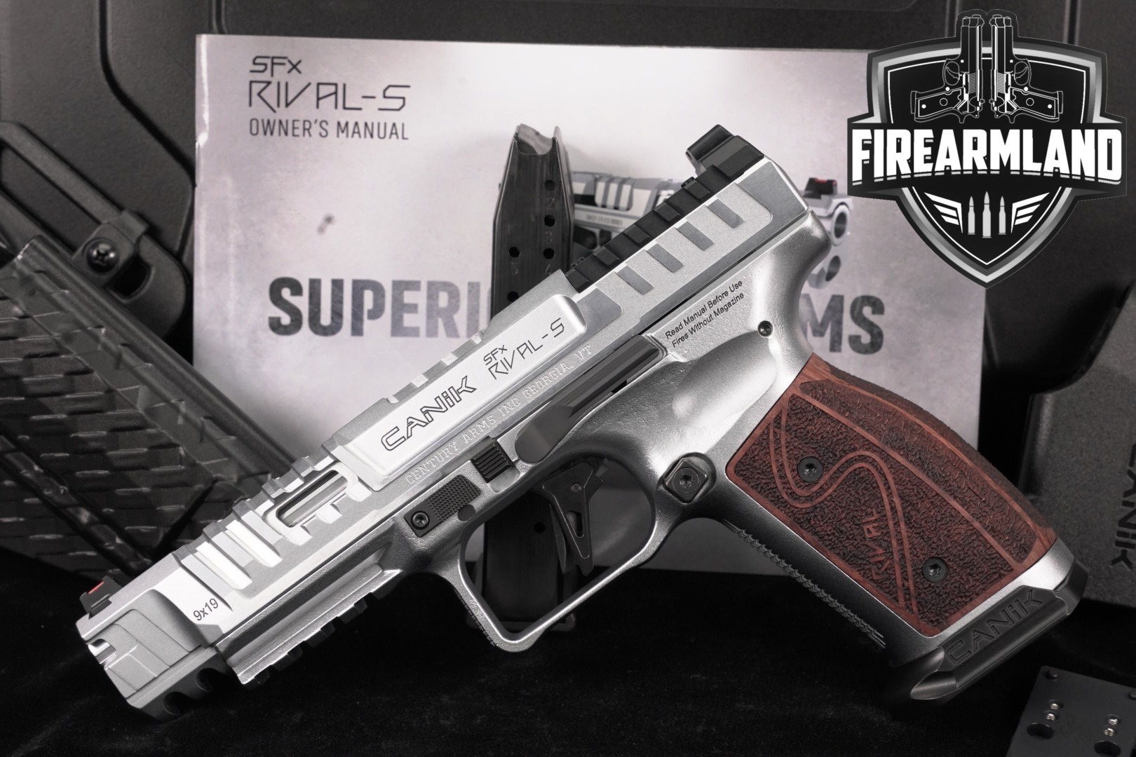 Canik SFx Rival-S Chrome 9mm Optics-Ready 5" +2 MAGS, ORIG BOX, HOLSTER-img-0