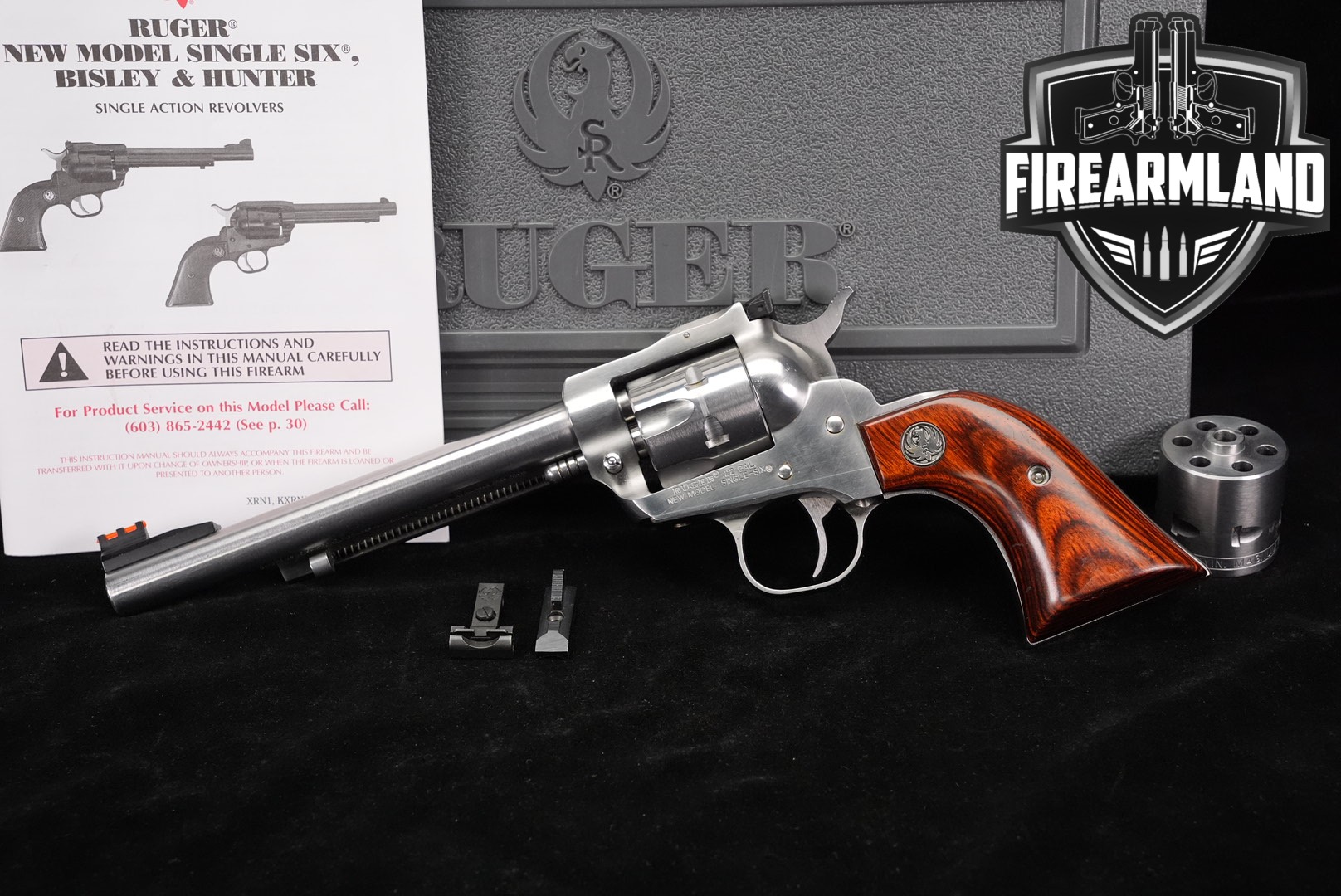 2-CYLINDER SET Ruger New Model Single-Six 22 LR / WMR 6.5" +ORIG BOX-img-0