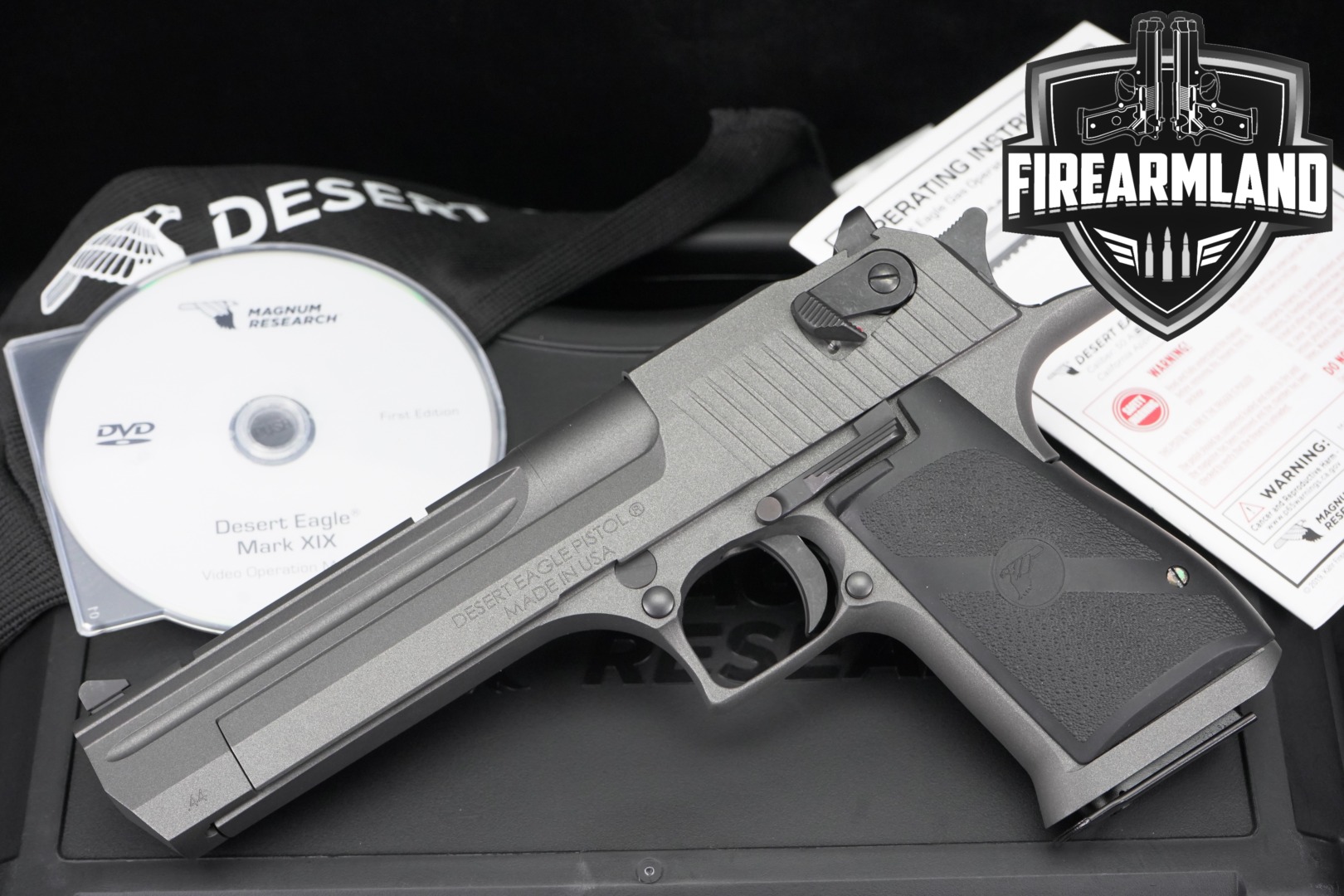 Magnum Research Desert Eagle Mark XIX California Approved .44 Rem Magnum Tungsten in Excellent Condition Thumbnail